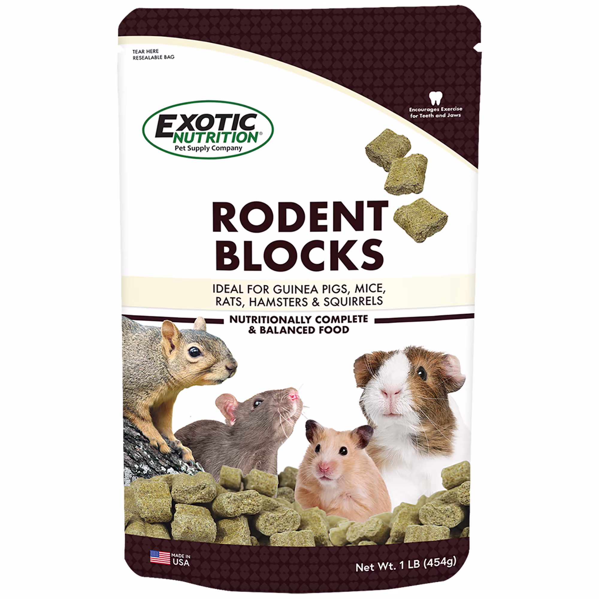 Exotic Nutrition Rodent Blocks Small Pet Food, 1 lb. Petco