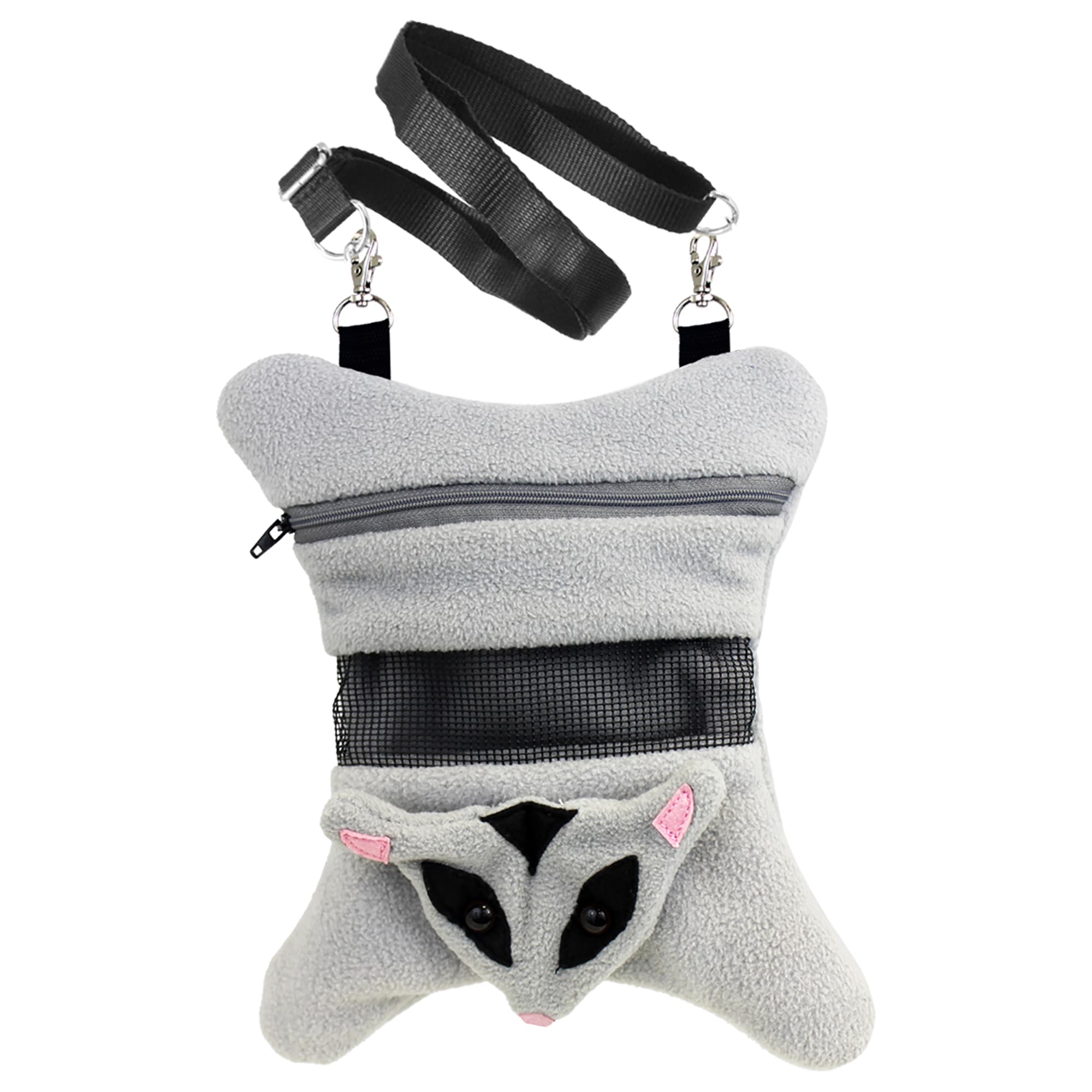 Exotic Nutrition Hangouts Grey Glider Bonding Sugar Glider Carry Pouch