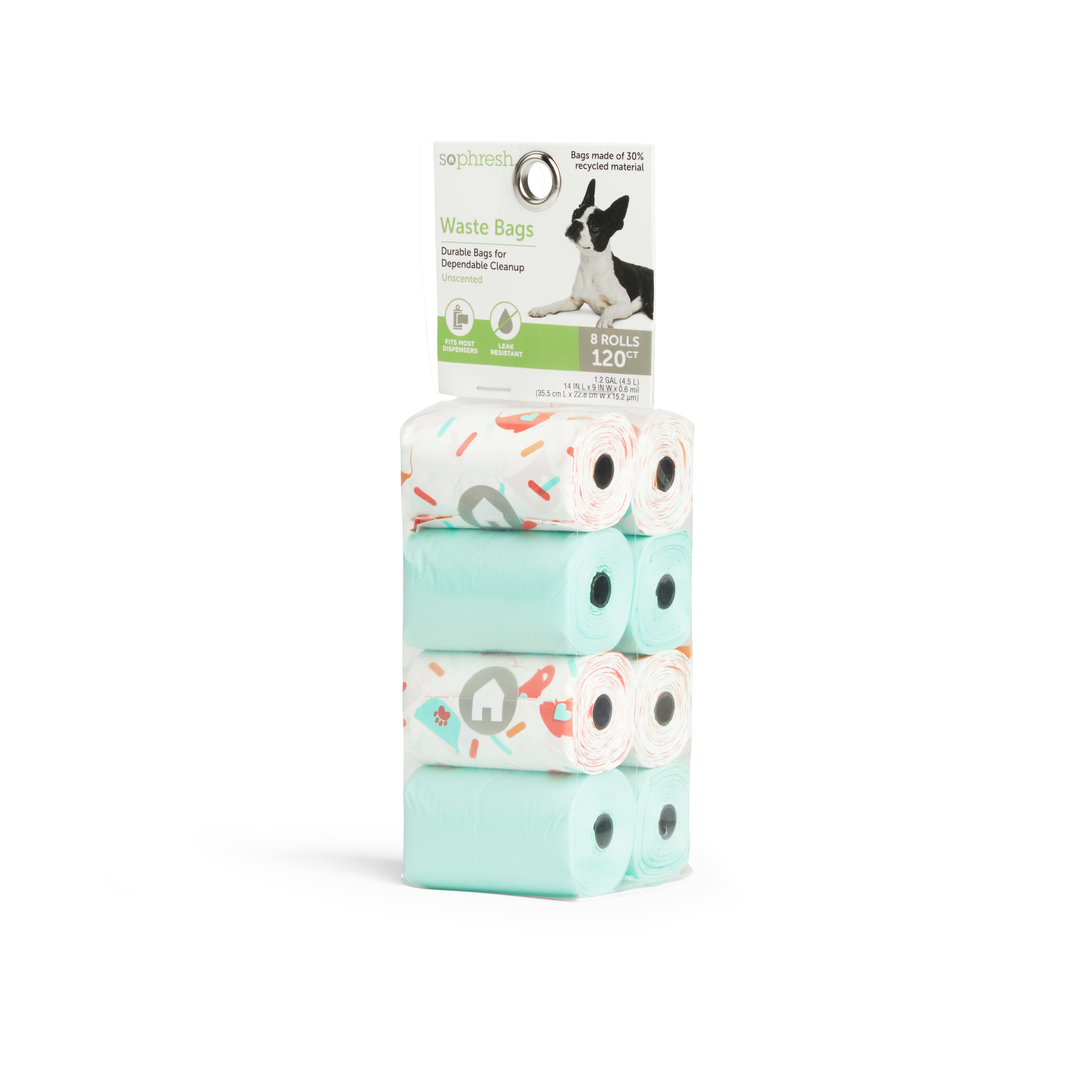 So Phresh Dog Waste Bags Recycled & Cute 120ct