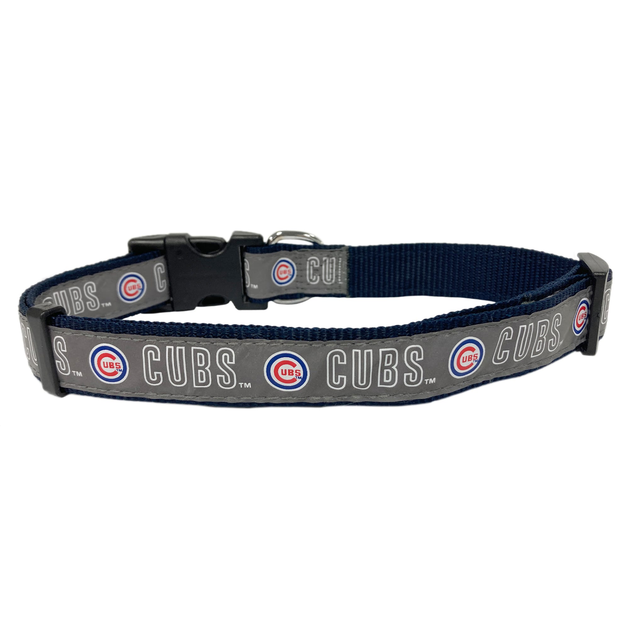 Pets First Chicago Cubs Small Reflective Dog Collar Logo
