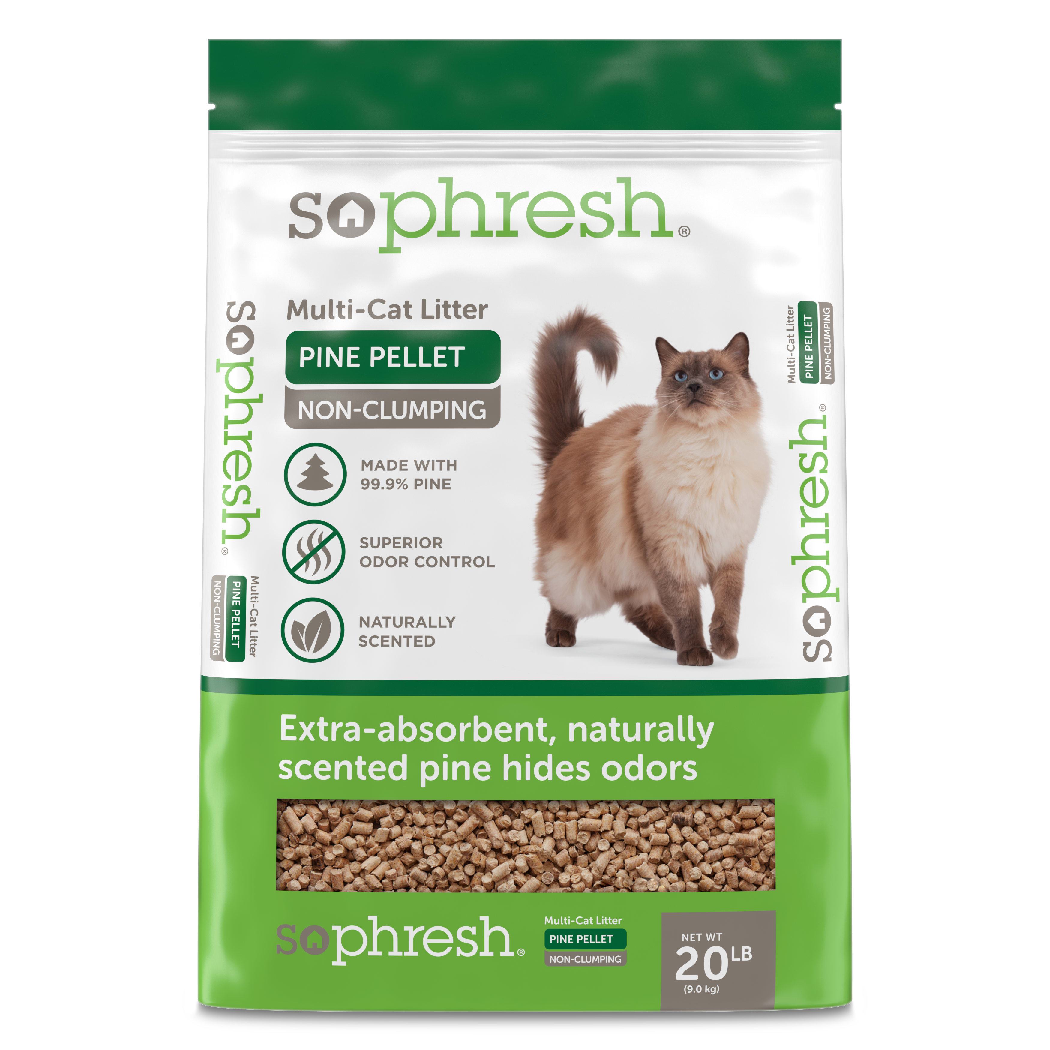 So Phresh Pine Pellet Cat Litter 40 lbs Odor Control Eco Friendly