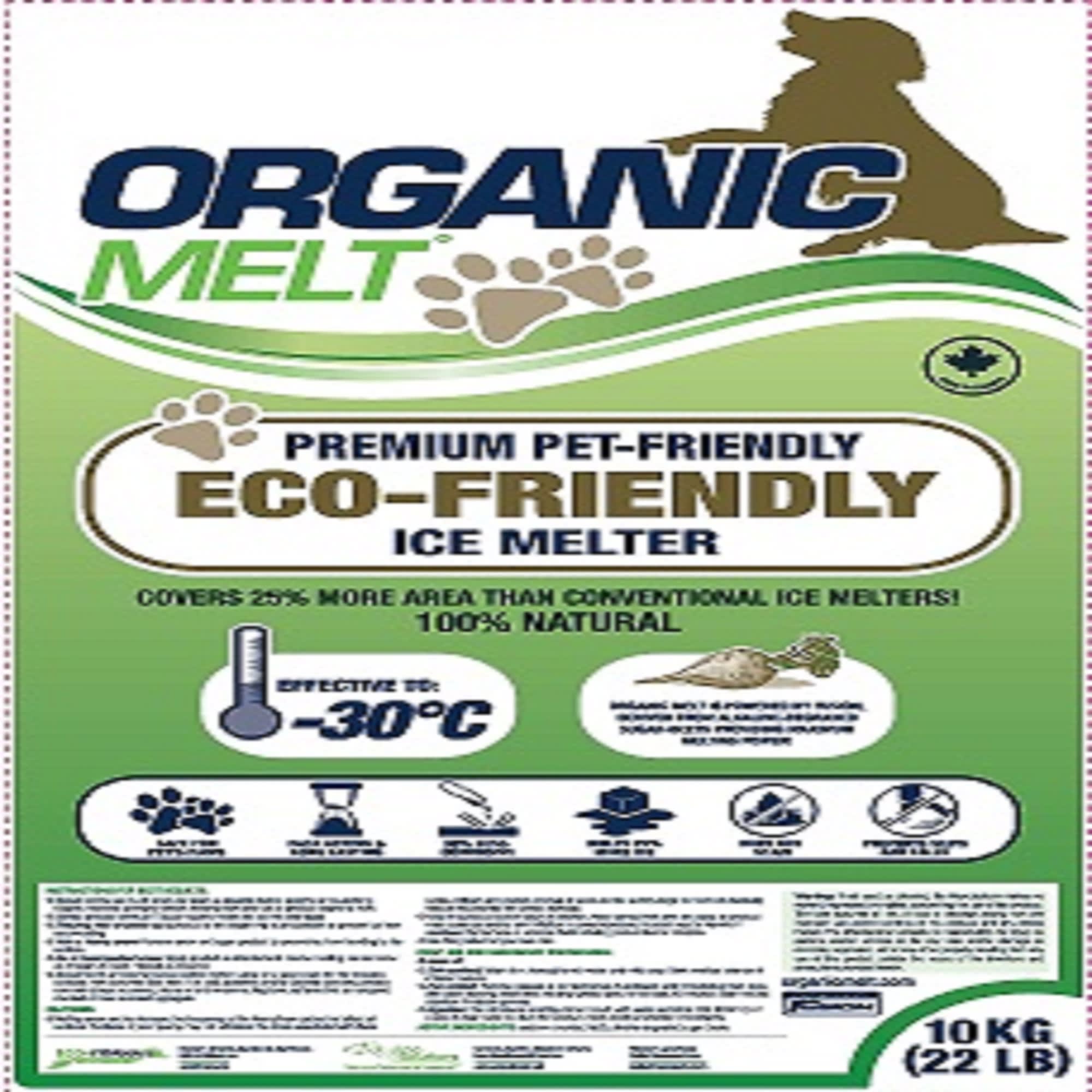 Organic Melt Premium Pet and Eco Friendly Ice Melt, 22 lbs., Pack of 2