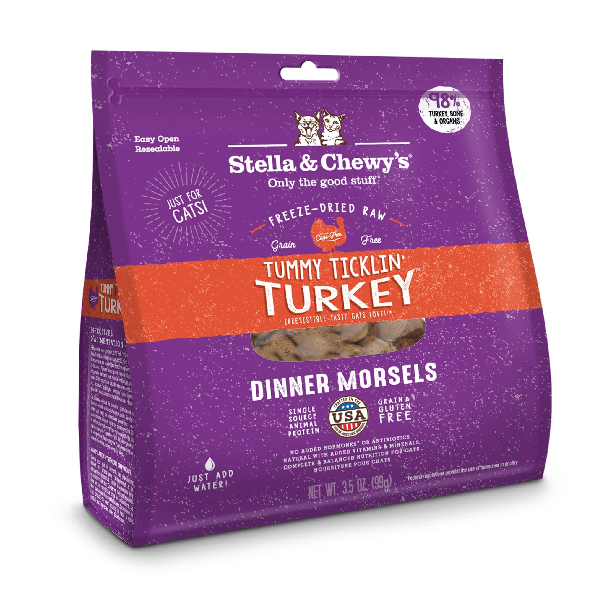 Stella Chewy s Turkey Dinner Morsels for Cats 18 oz