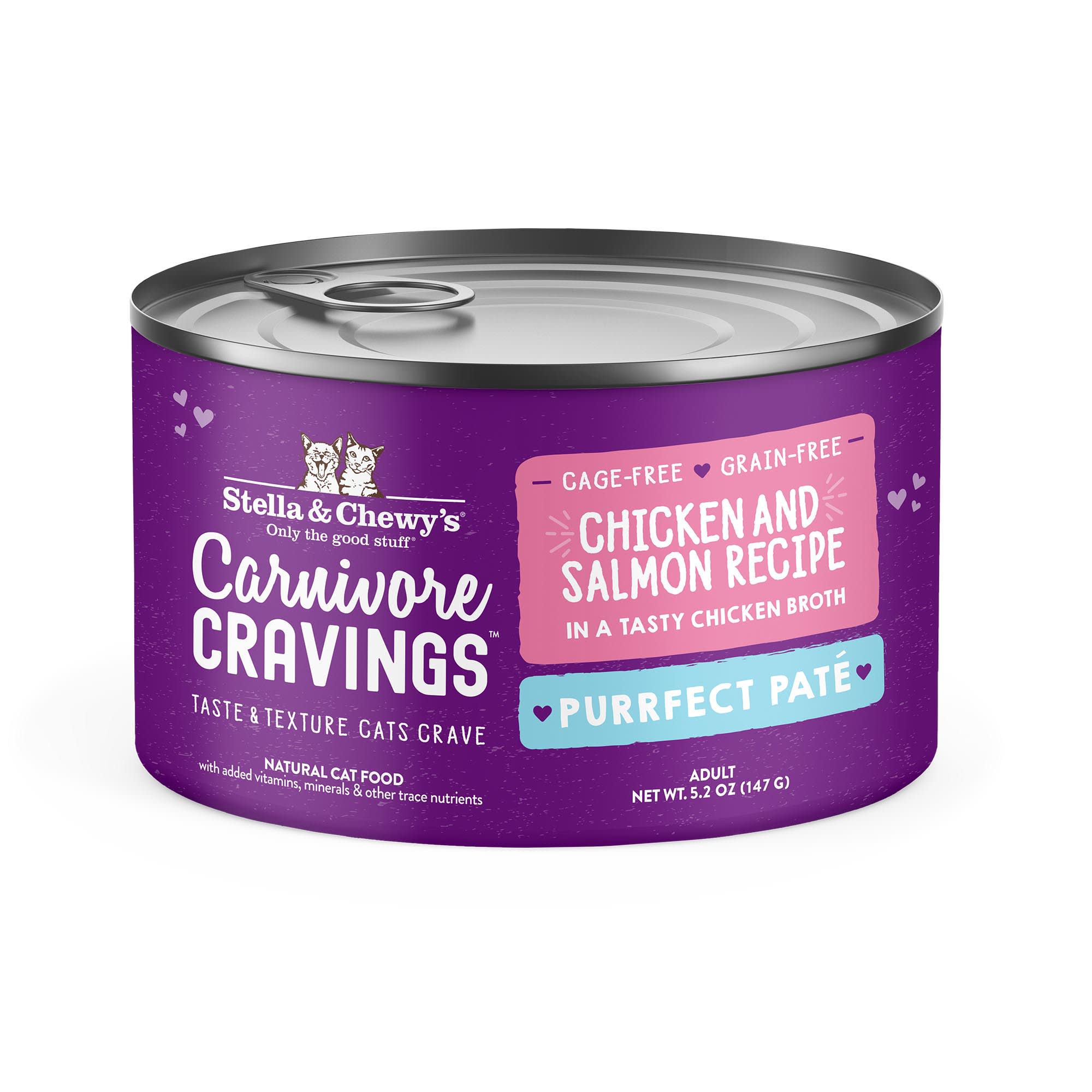 Stella Chewy s Carnivore Cravings Purrfect Pate Chicken Salmon Recipe Wet Cat Food 5.2 oz. Case of 24 Petco