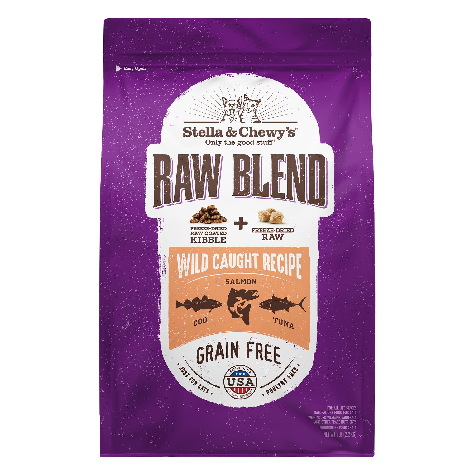 Stella Chewy s Raw Blend Kibble Grain Free Protein Rich Meals