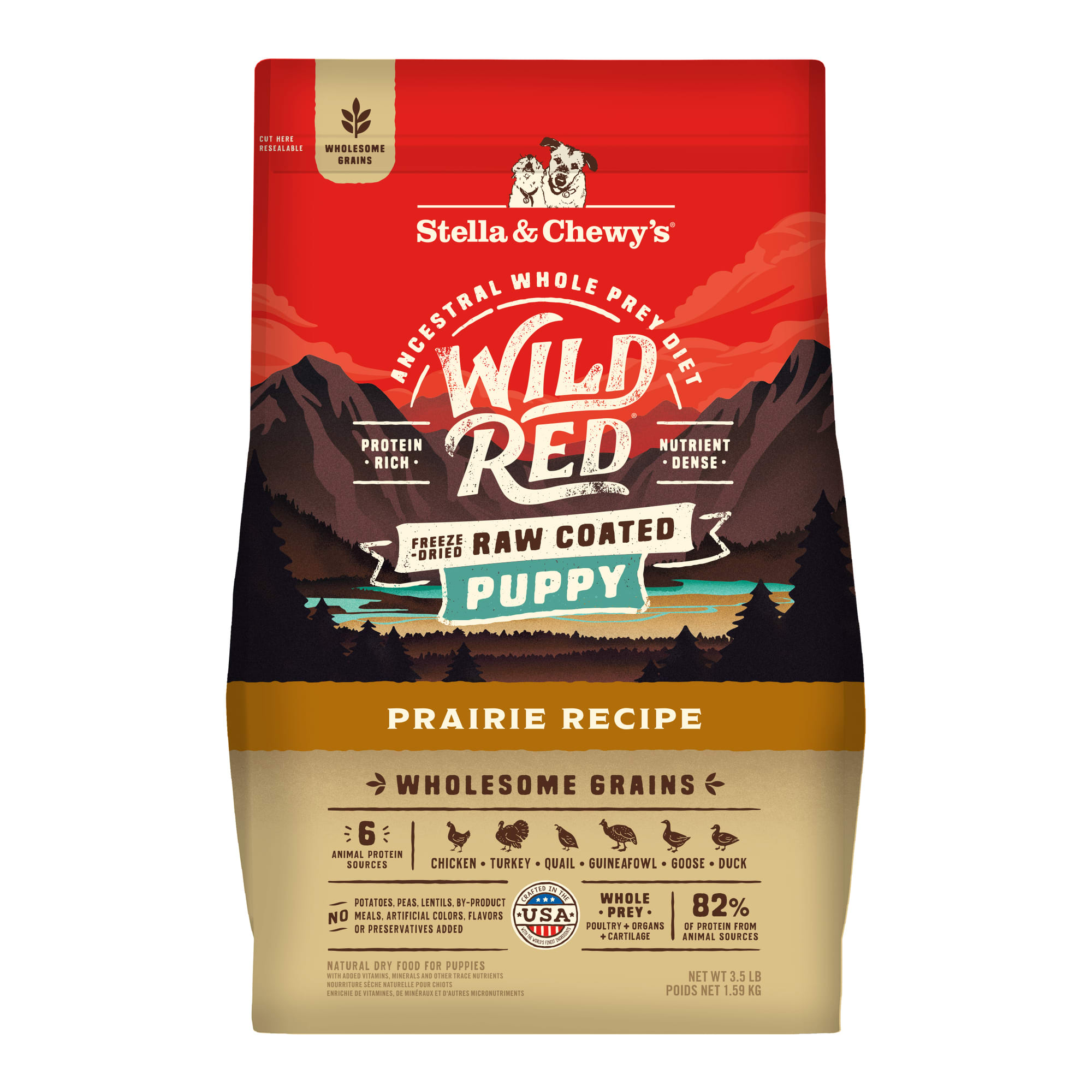 Stella Chewy s Wild Red Raw Coated High Protein Wholesome