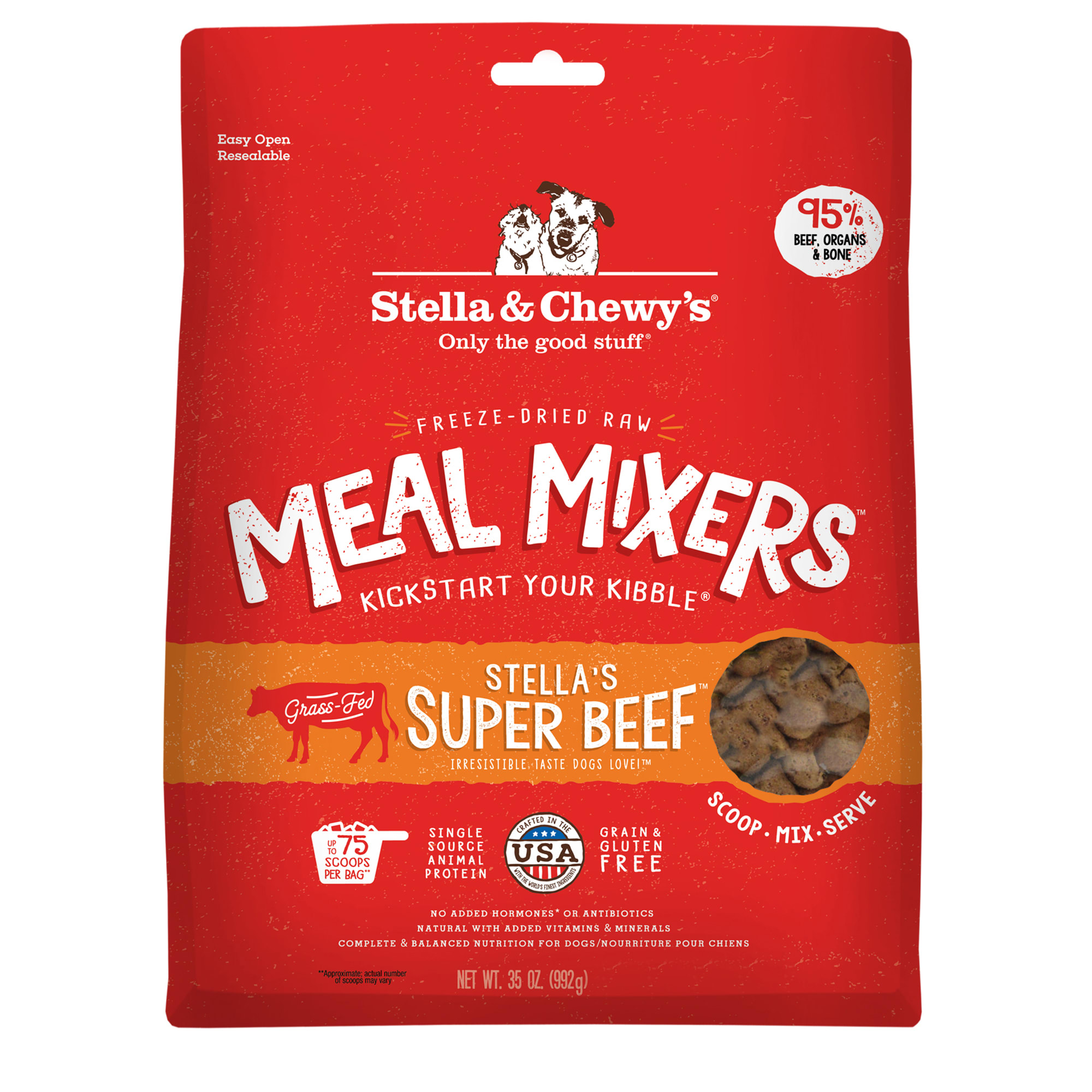 Stella Chewy s Freeze Dried Raw Super Beef Meal Mixer High