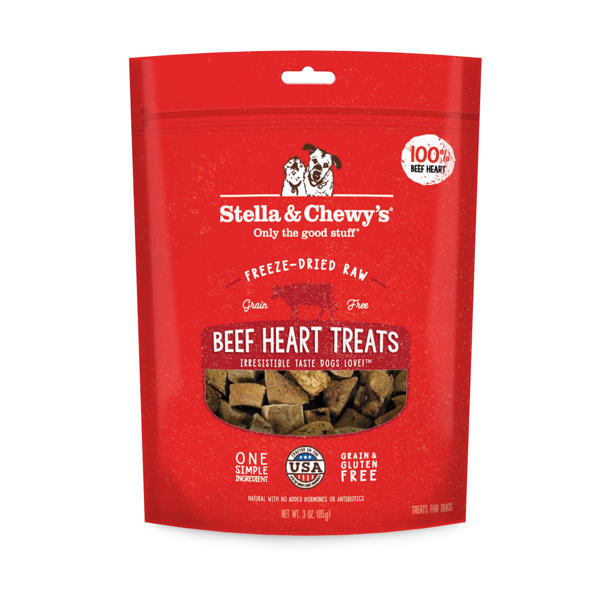 Stella Chewy s Freeze Dried Raw Single Ingredient Beef Heart Dog 