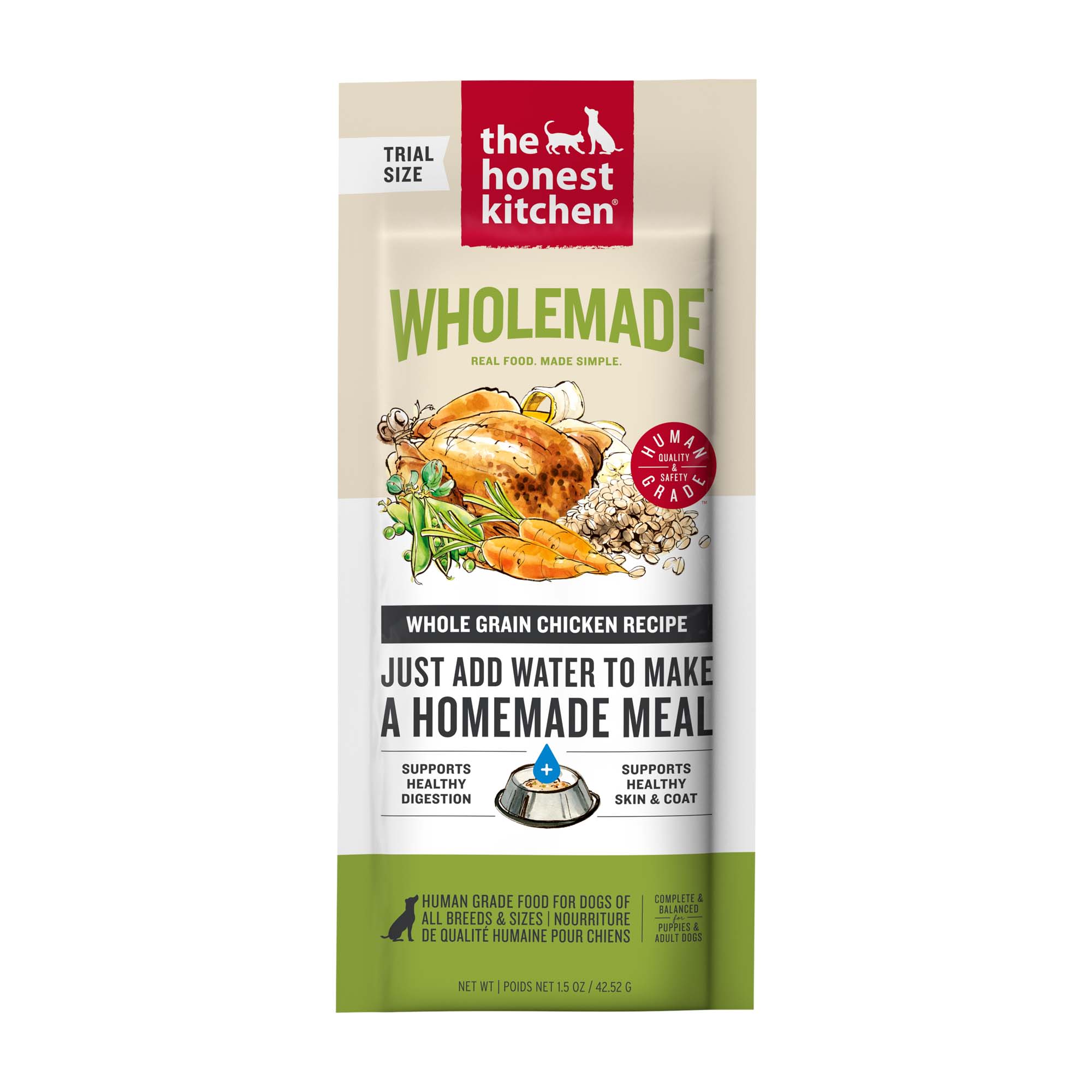The Honest Kitchen Wholemade Whole Grain Chicken Dog Food, 10 lbs