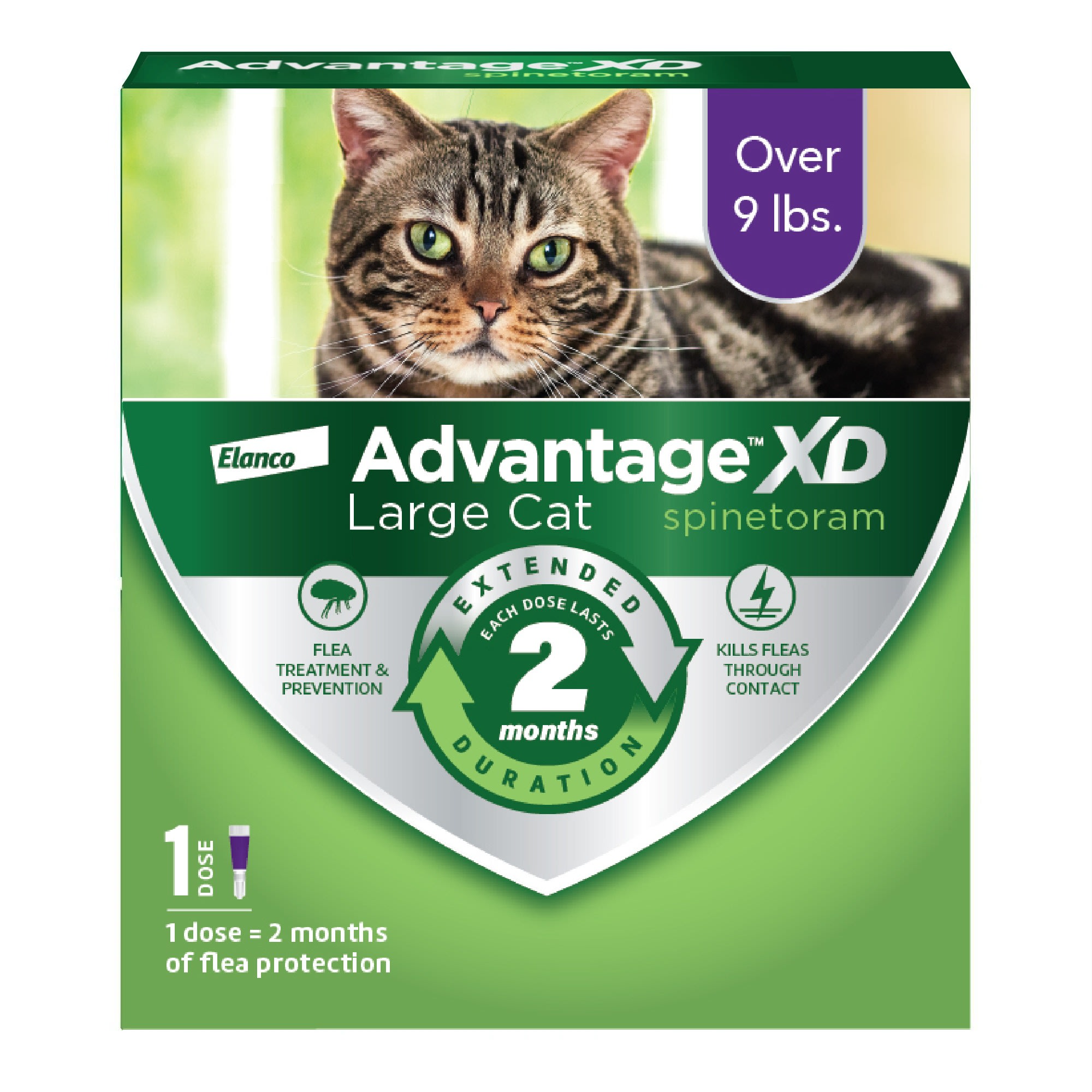 Advantage XD 1 Topical Dose 2 Months of Protection Per Dose Flea Prevention Treatment For Large Cats over 9 lbs. Petco