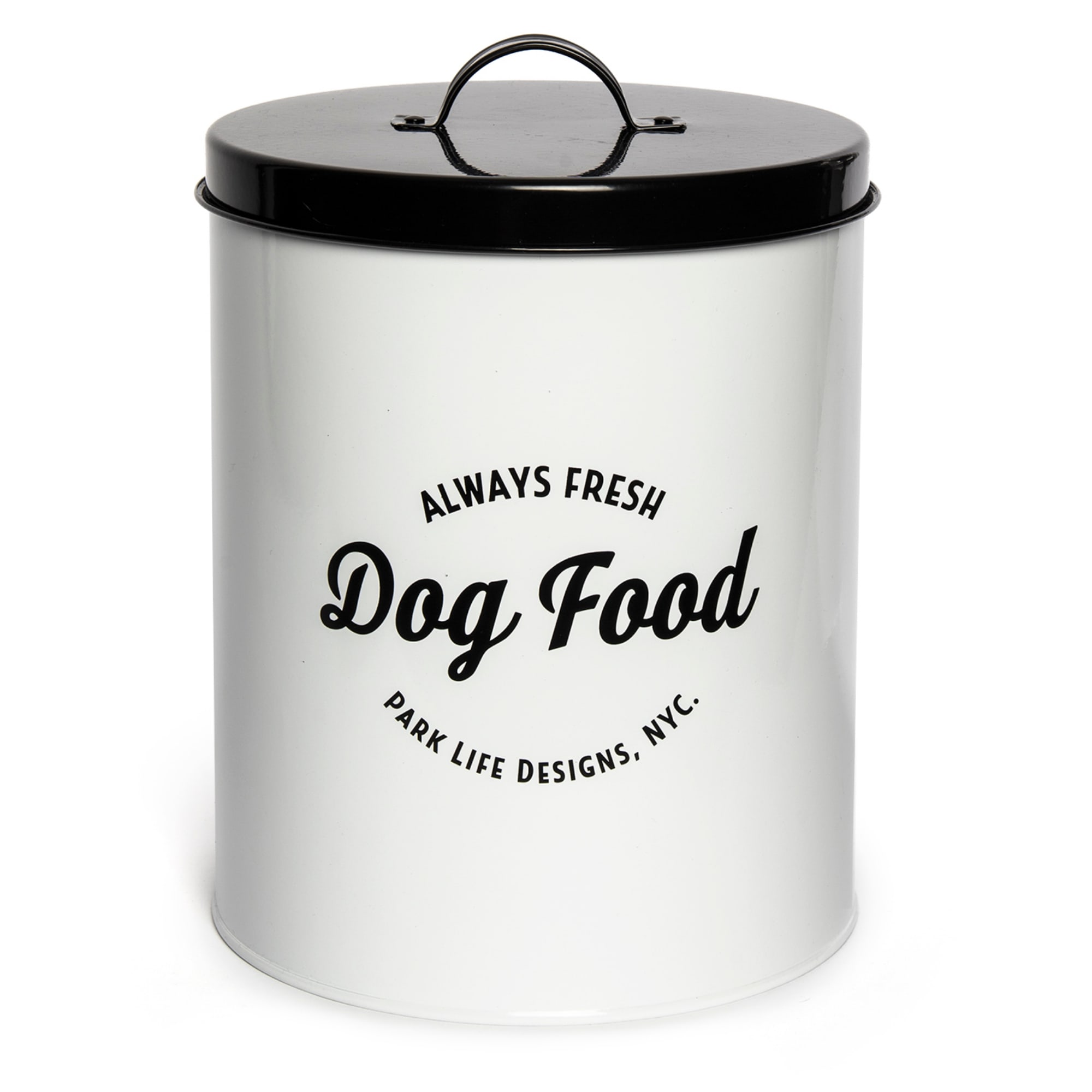 Park Life Designs Wallace White Food Tin for Dogs, 140 oz., Medium | Petco