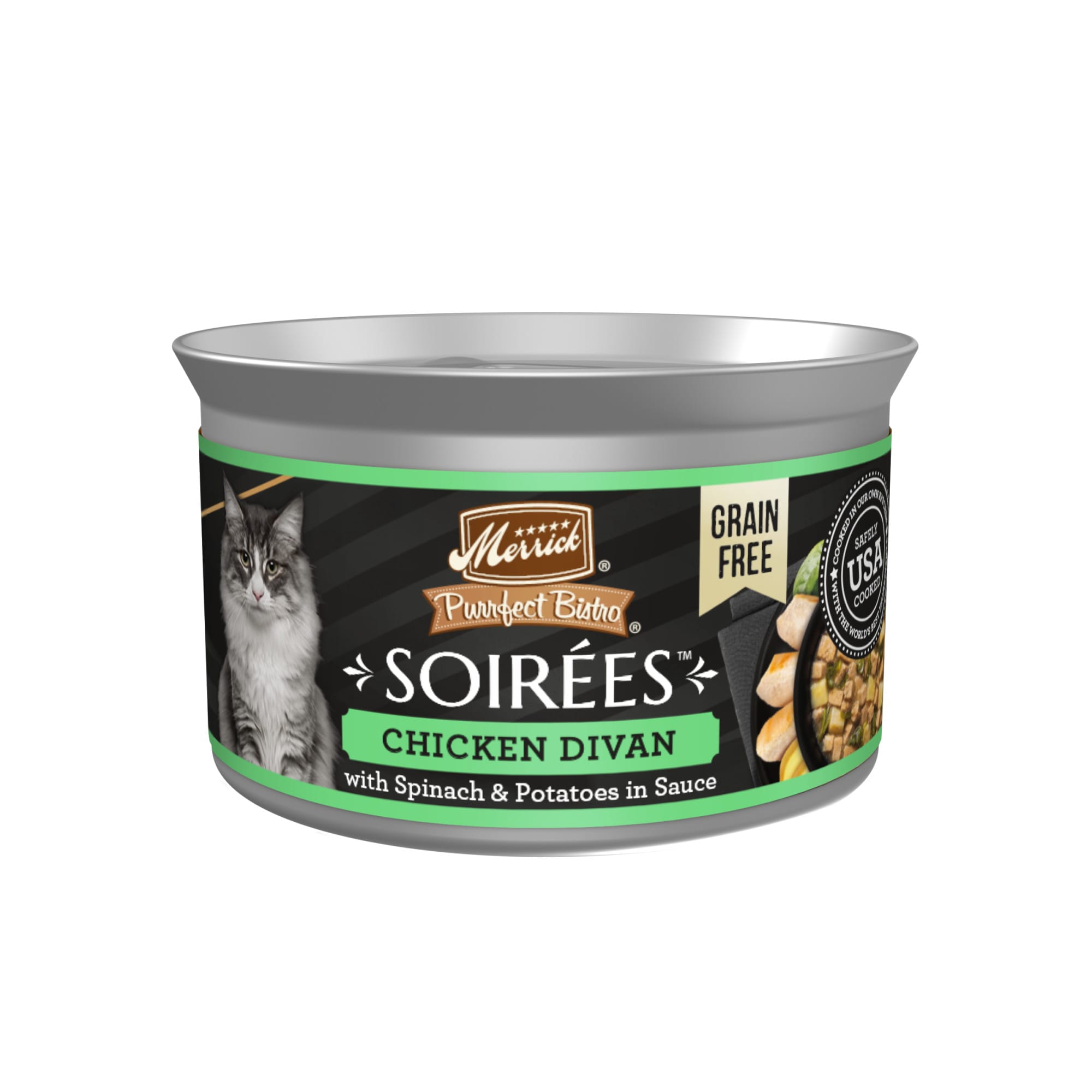 Merrick Purrfect Bistro Soirees Grain Free Chicken Divan with