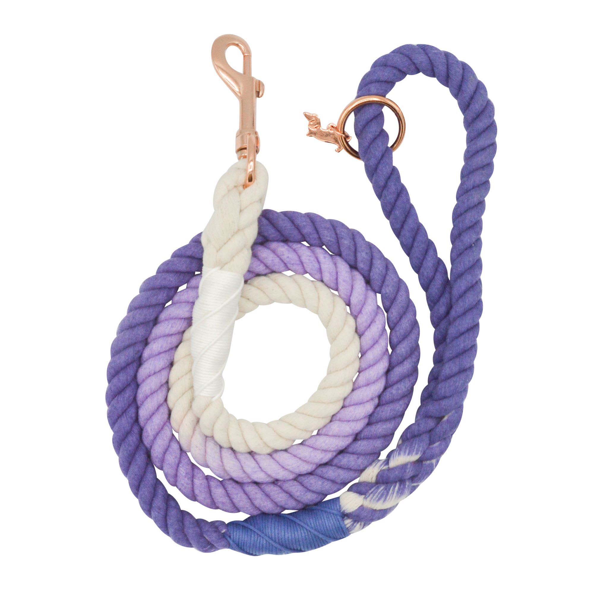 Sassy Woof Ombre Purple Rope Dog Leash, 5 ft. Petco