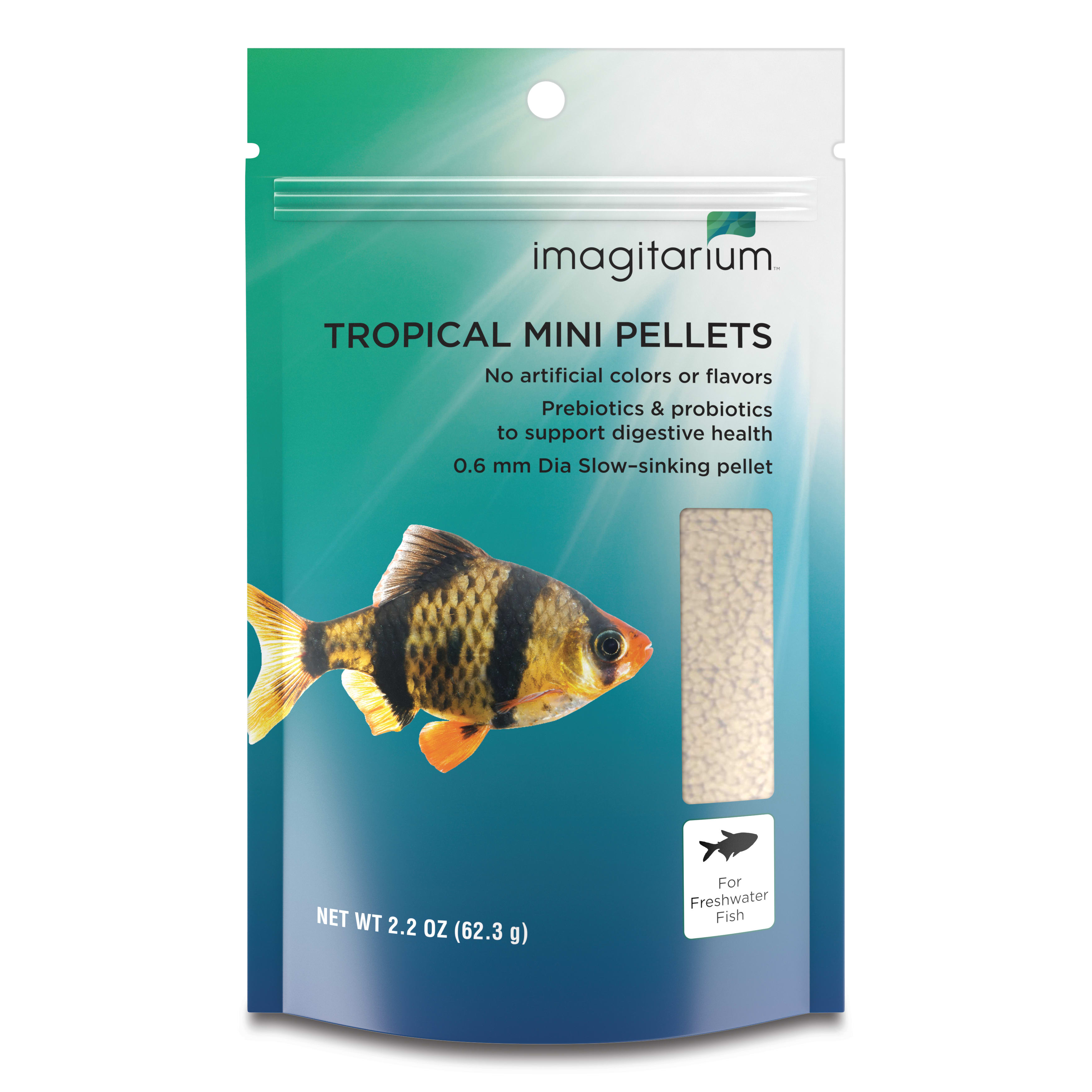Imagitarium Mini Tropical Fish Pellets, 2.2 oz.