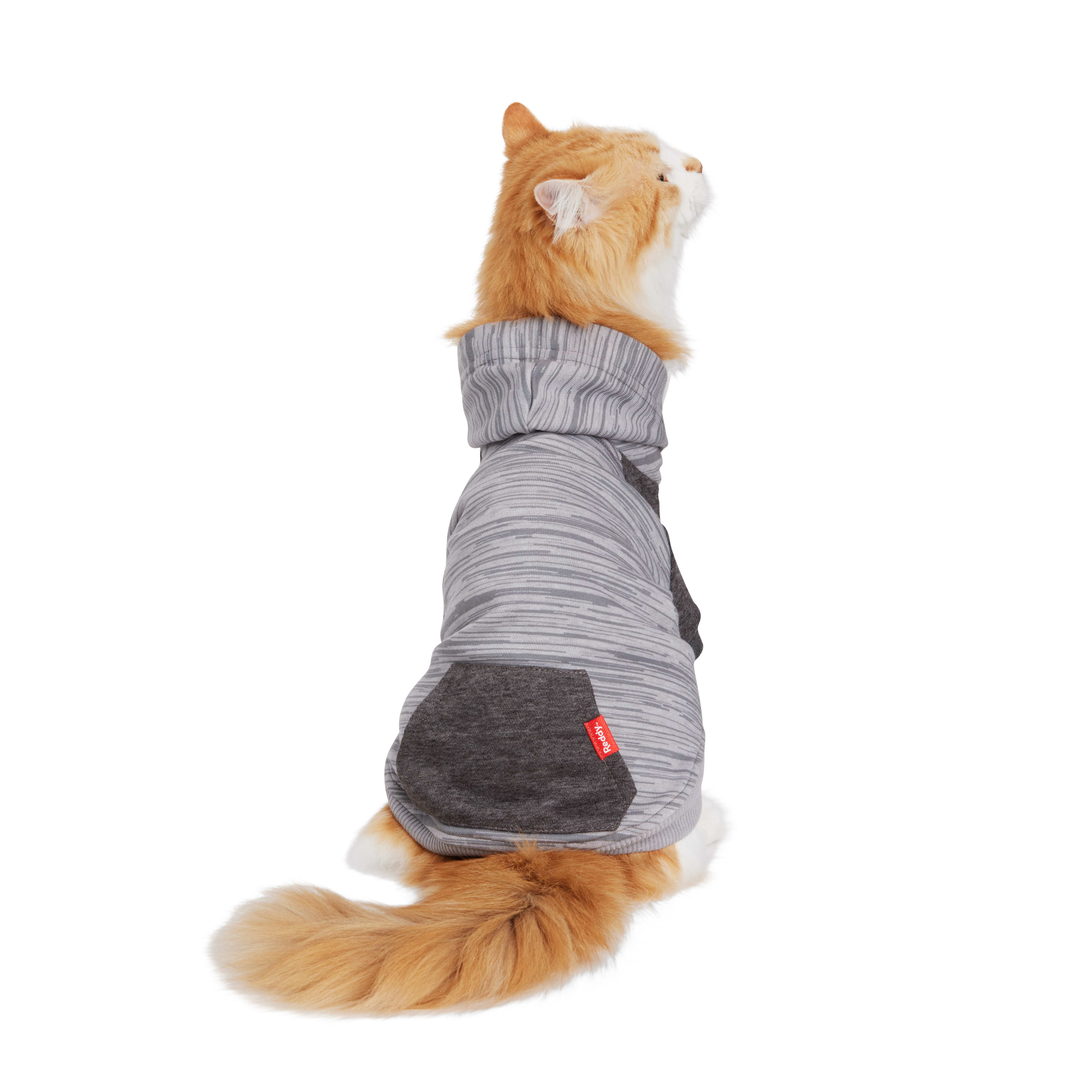 Reddy EcoFriendly Grey Cat Hoodie for Small & Medium Cats