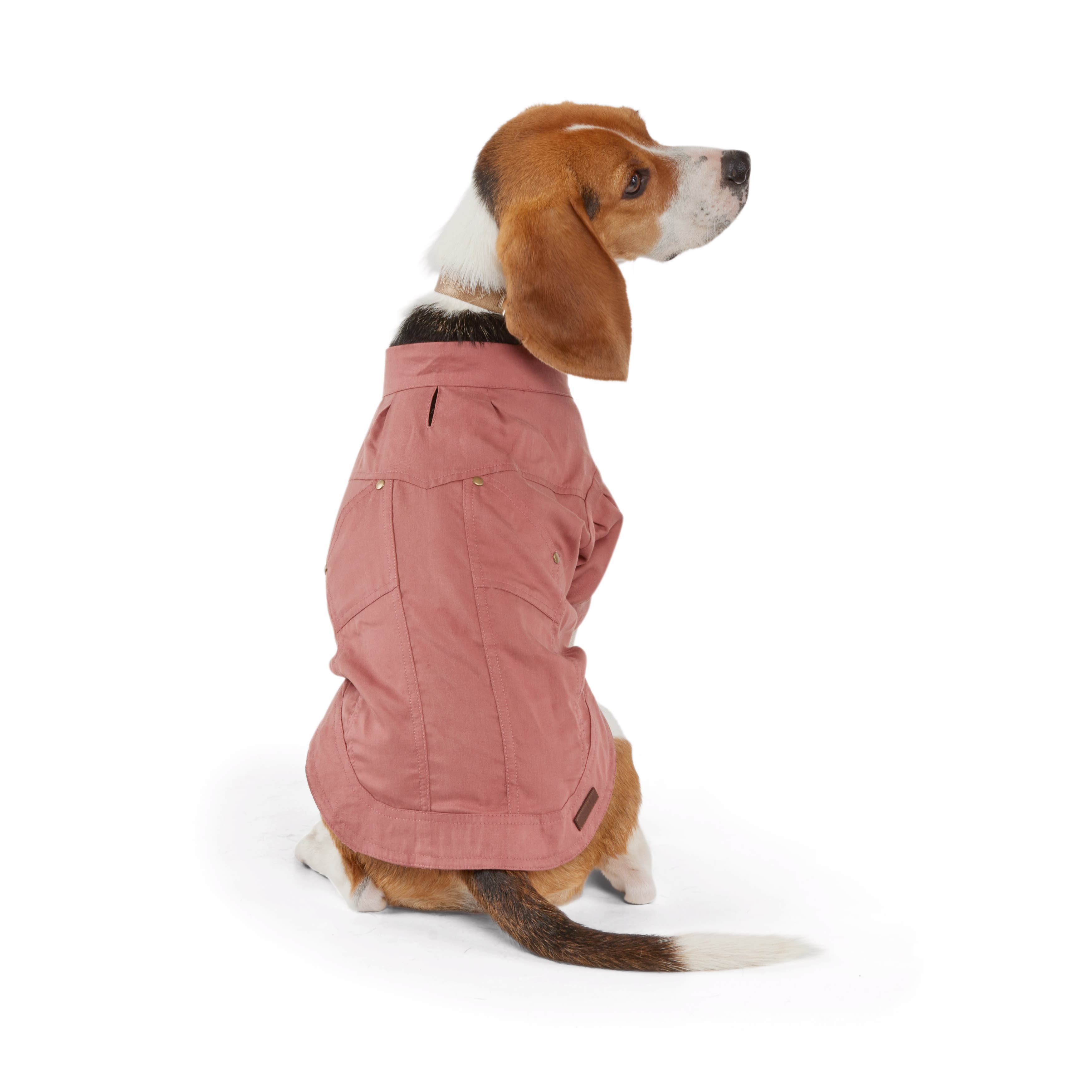 Reddy Pink Twill Dog Top XS Snap Closure & Collar Access