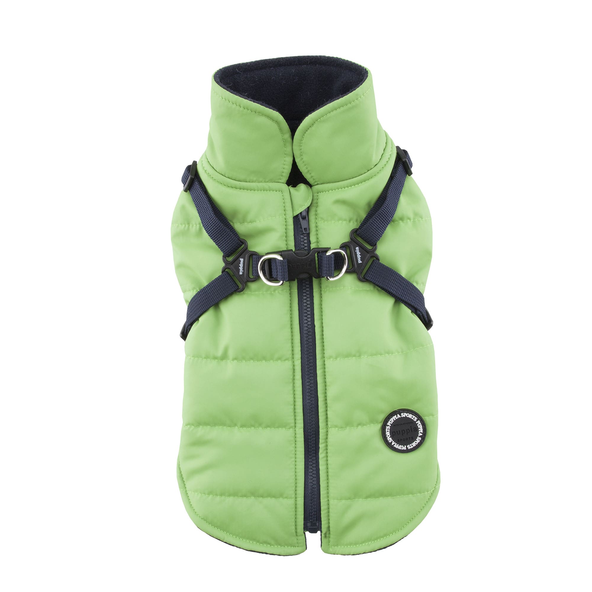 Puppia Green Mountaineer II Fleece & Harness Dog Vest