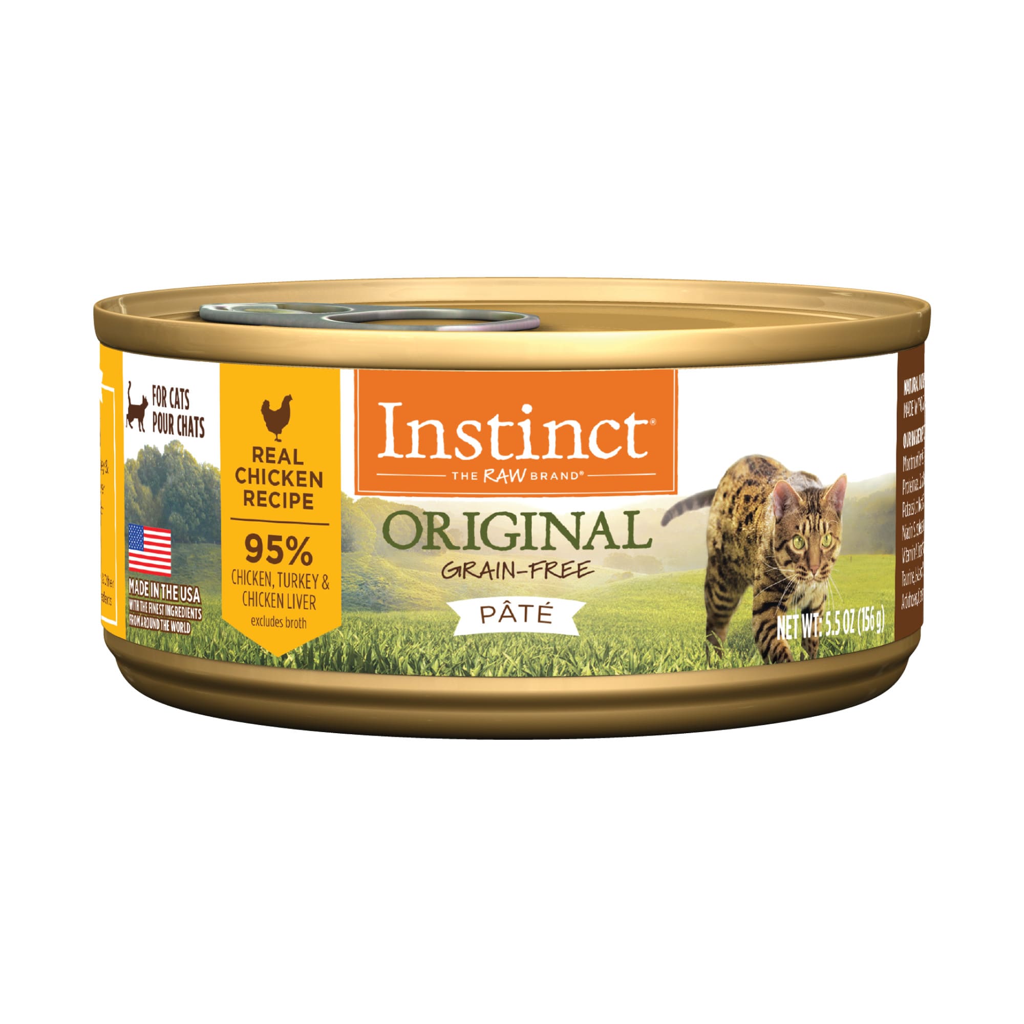 Instinct Original Grain Free Real Chicken Recipe Natural Wet Canned Cat Food 5.5 oz