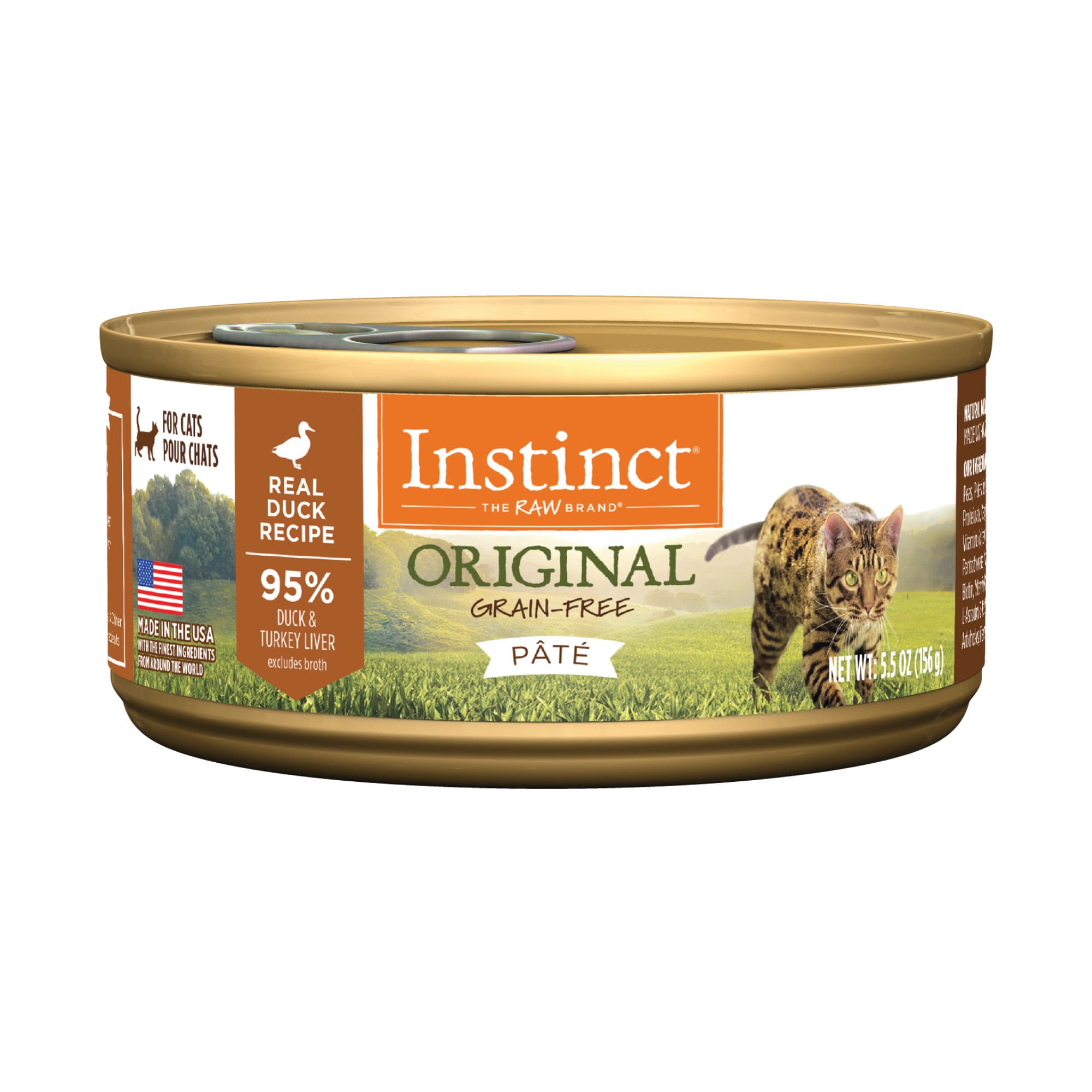 Instinct Original Grain Free Real Duck Recipe Natural Wet Canned Cat Food 5.5 oz