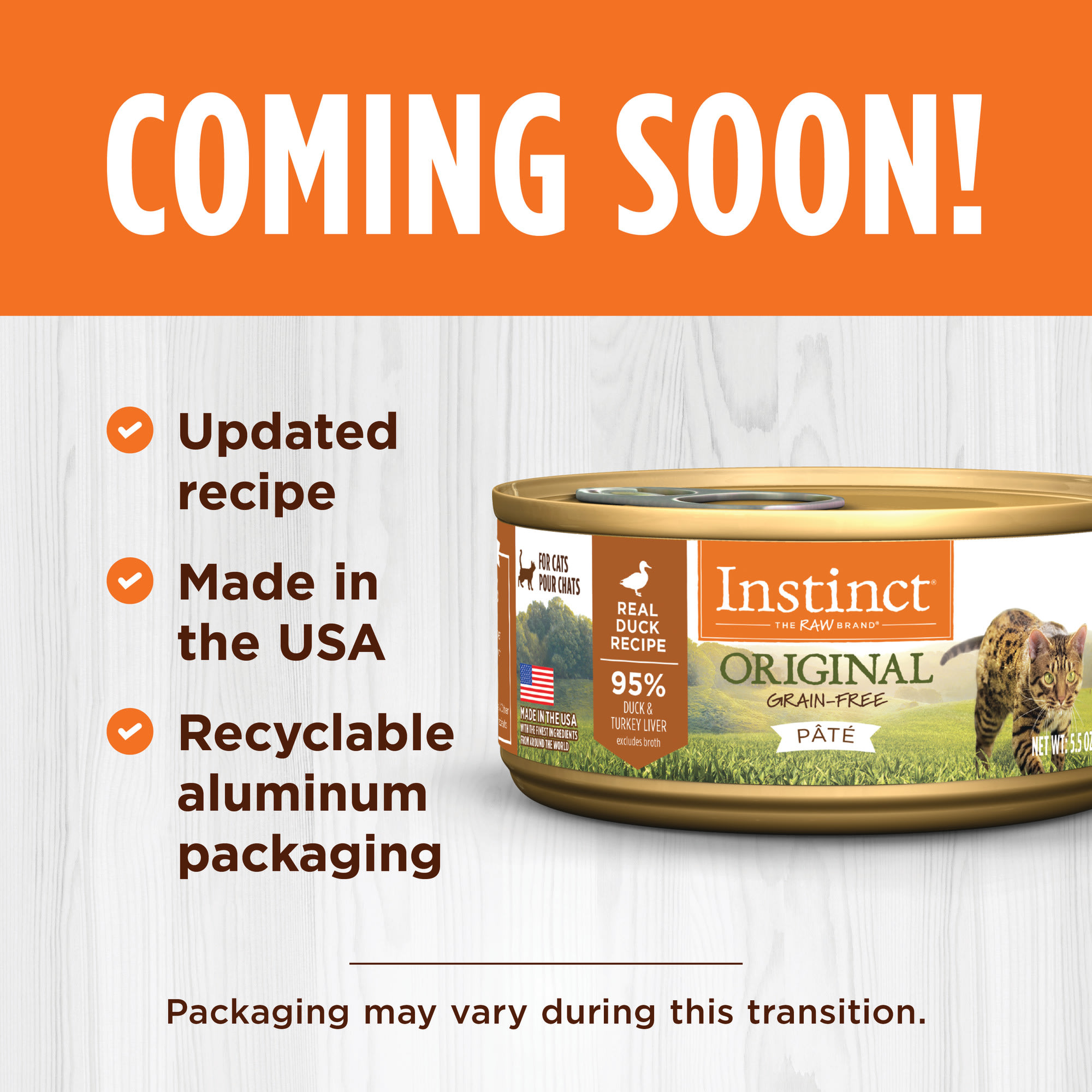 Instinct Original Grain Free Real Duck Recipe Natural Wet Canned