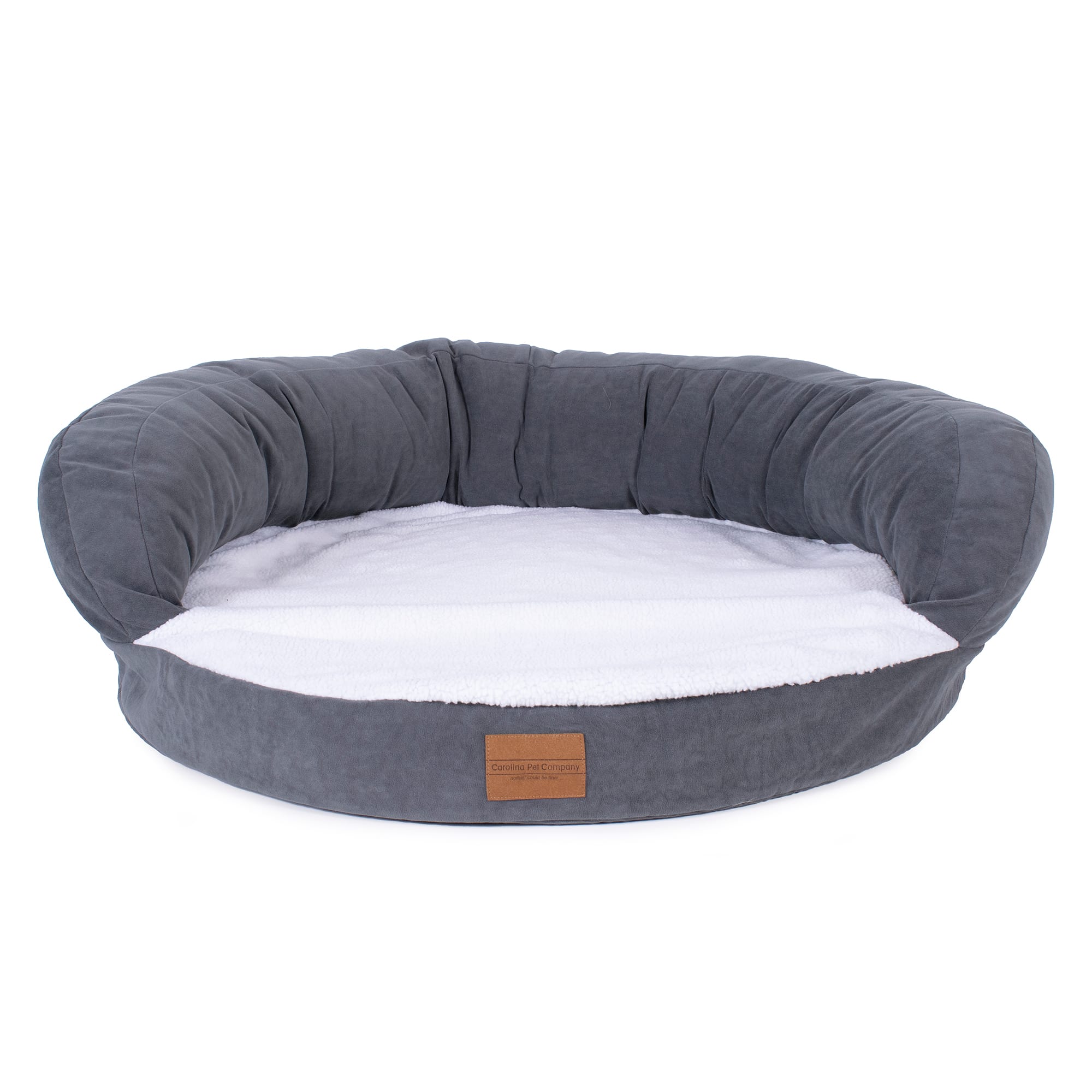 Carolina Pet Company Ortho Sleeper Bolster Dog Bed in Charcoal, 35