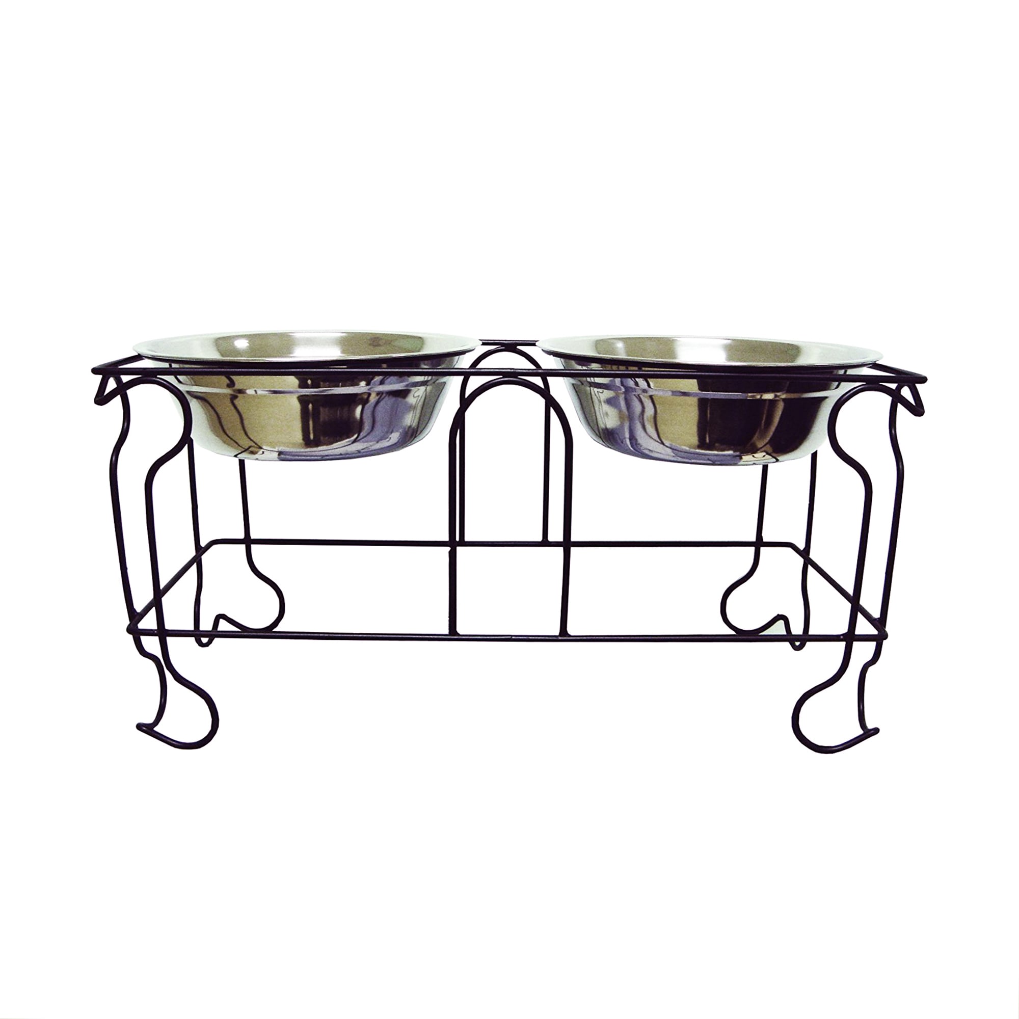 Wrought Iron Bone Dog Bowl Feeder