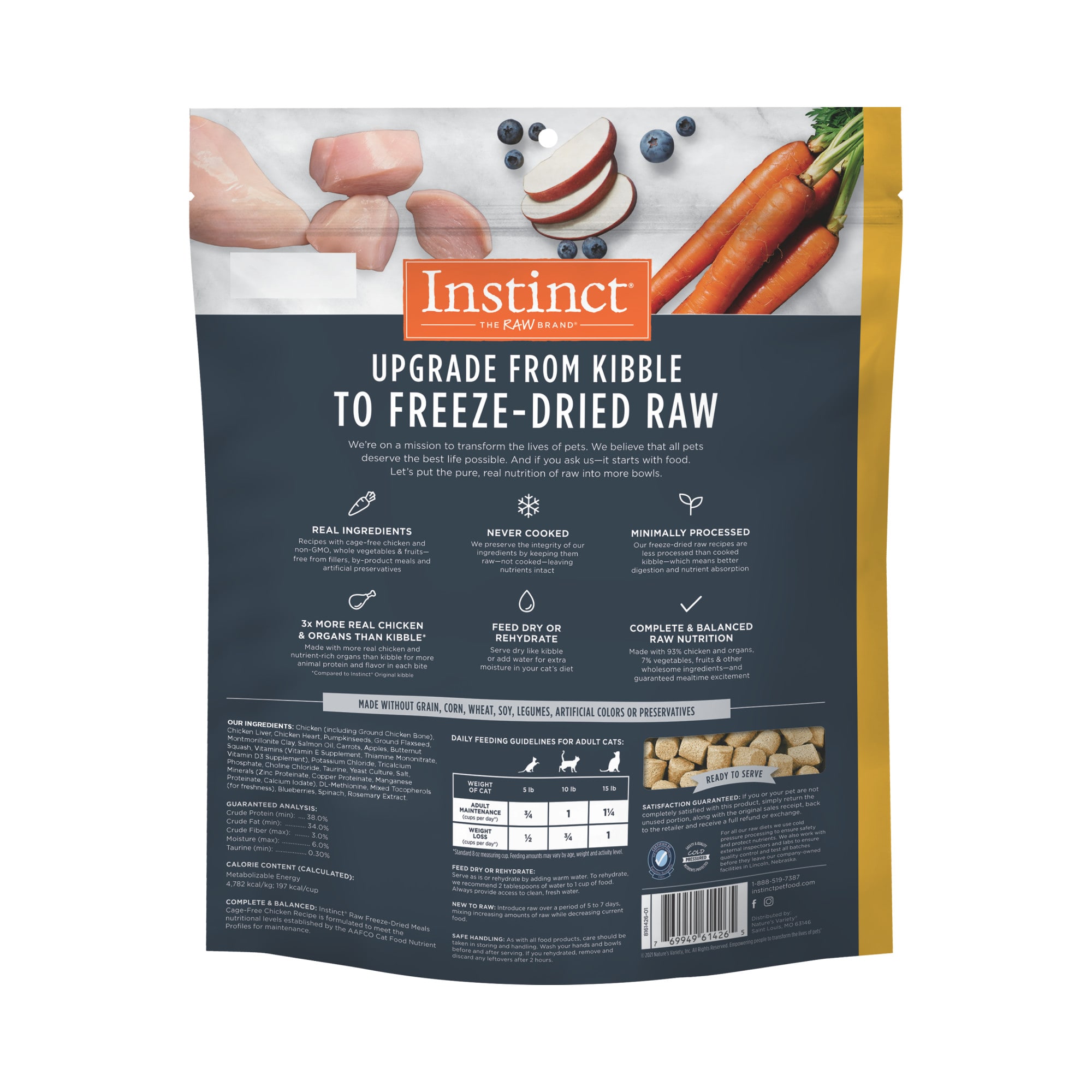 Instinct Freeze Dried Raw Meals Grain Free Cage Free Chicken