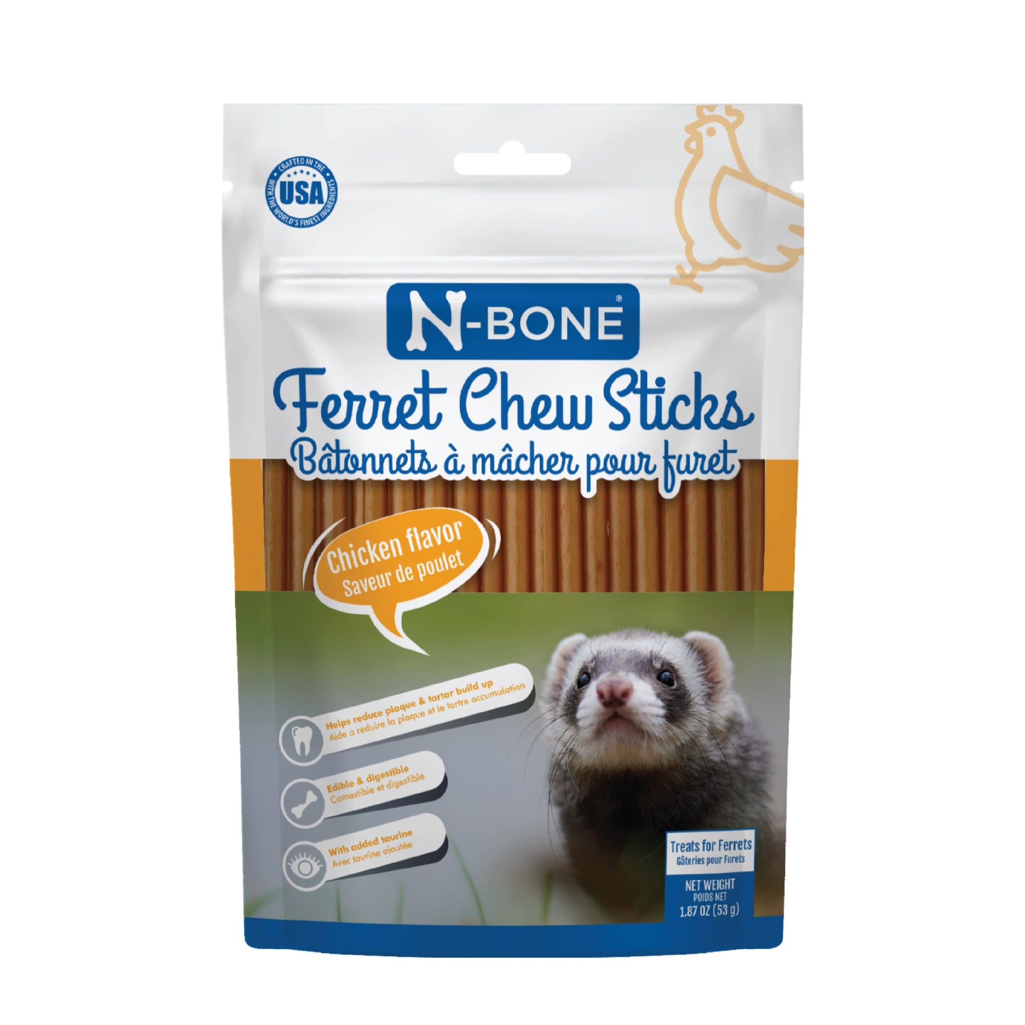 N Bone Salmon Flavor Ferret Chew Sticks 3.74 oz