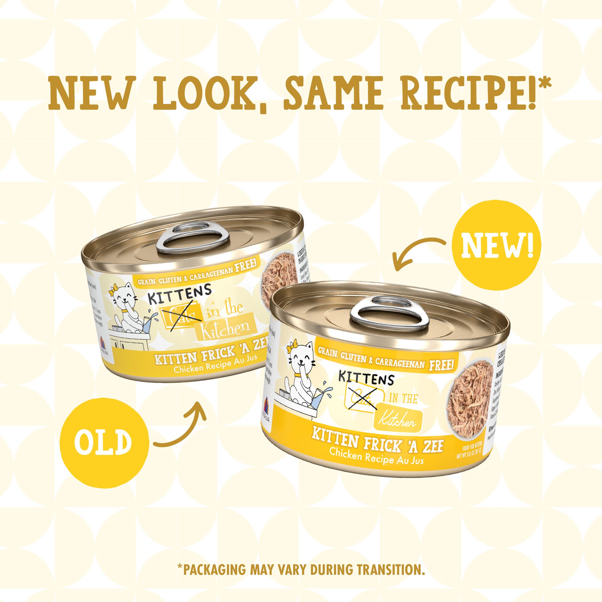 Cats in the Kitchen Kitten Frick 'A Zee Chicken Recipe Au Jus Wet