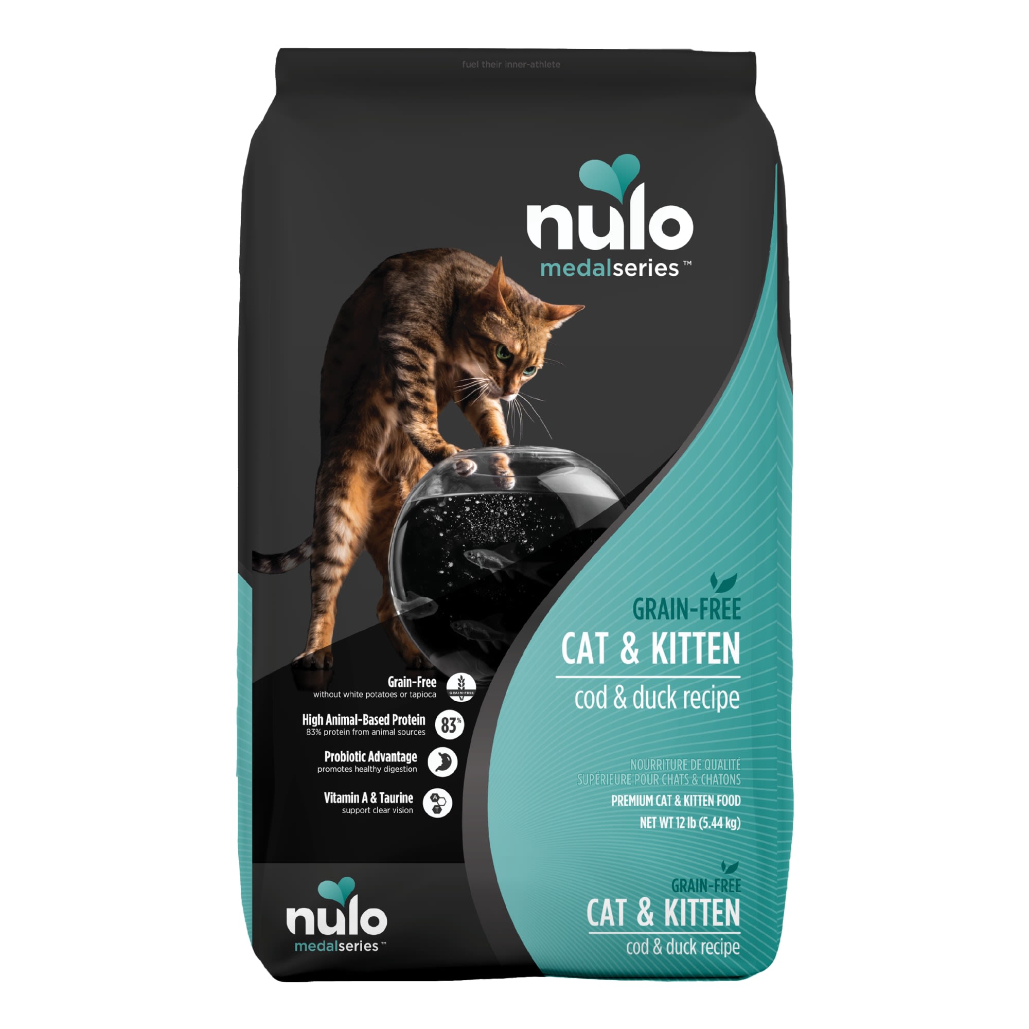 Nulo MedalSeries Grain Free Cod Duck Dry Cat Kitten Food 12