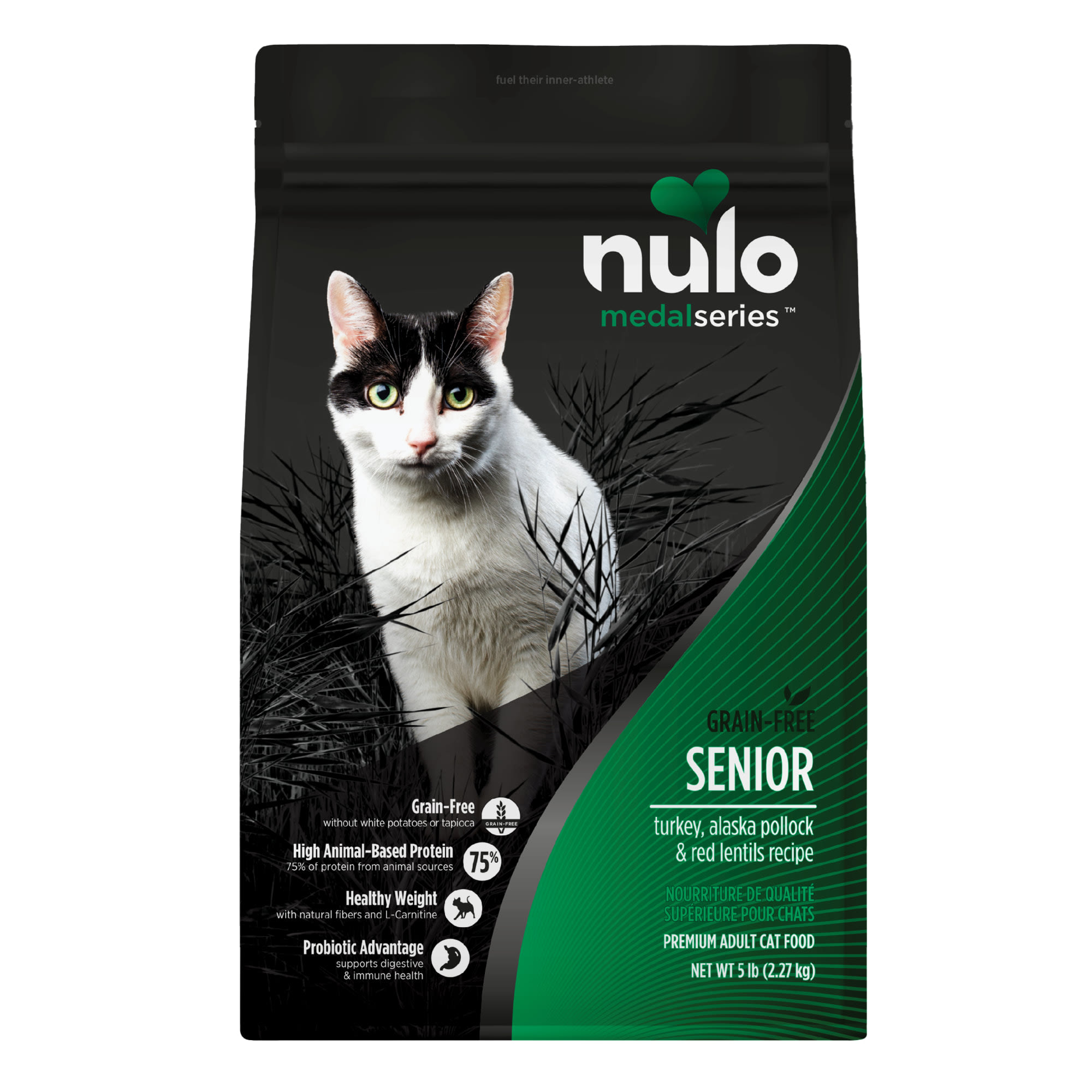 Nulo MedalSeries Senior Cat Food Grain Free Turkey Pollock Red Lentils 12 lb