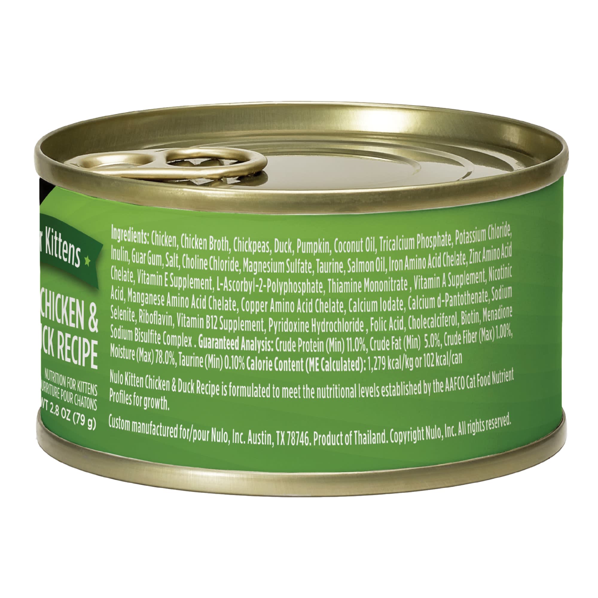 Nulo Kitten Chicken Duck Pate with Shreds Wet Food 2.8oz from Petco