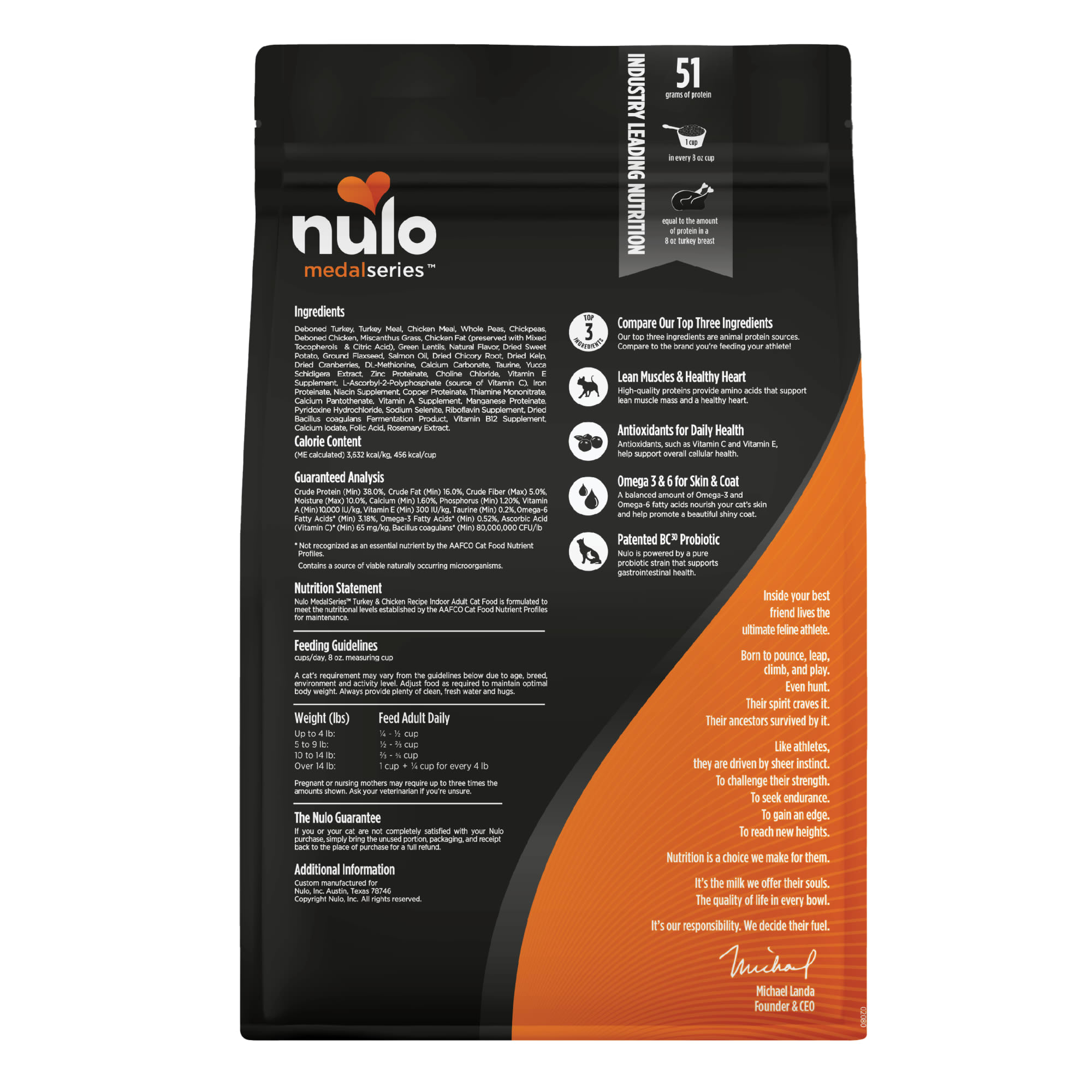 Nulo MedalSeries Grain Free Turkey Chicken Indoor Dry Cat