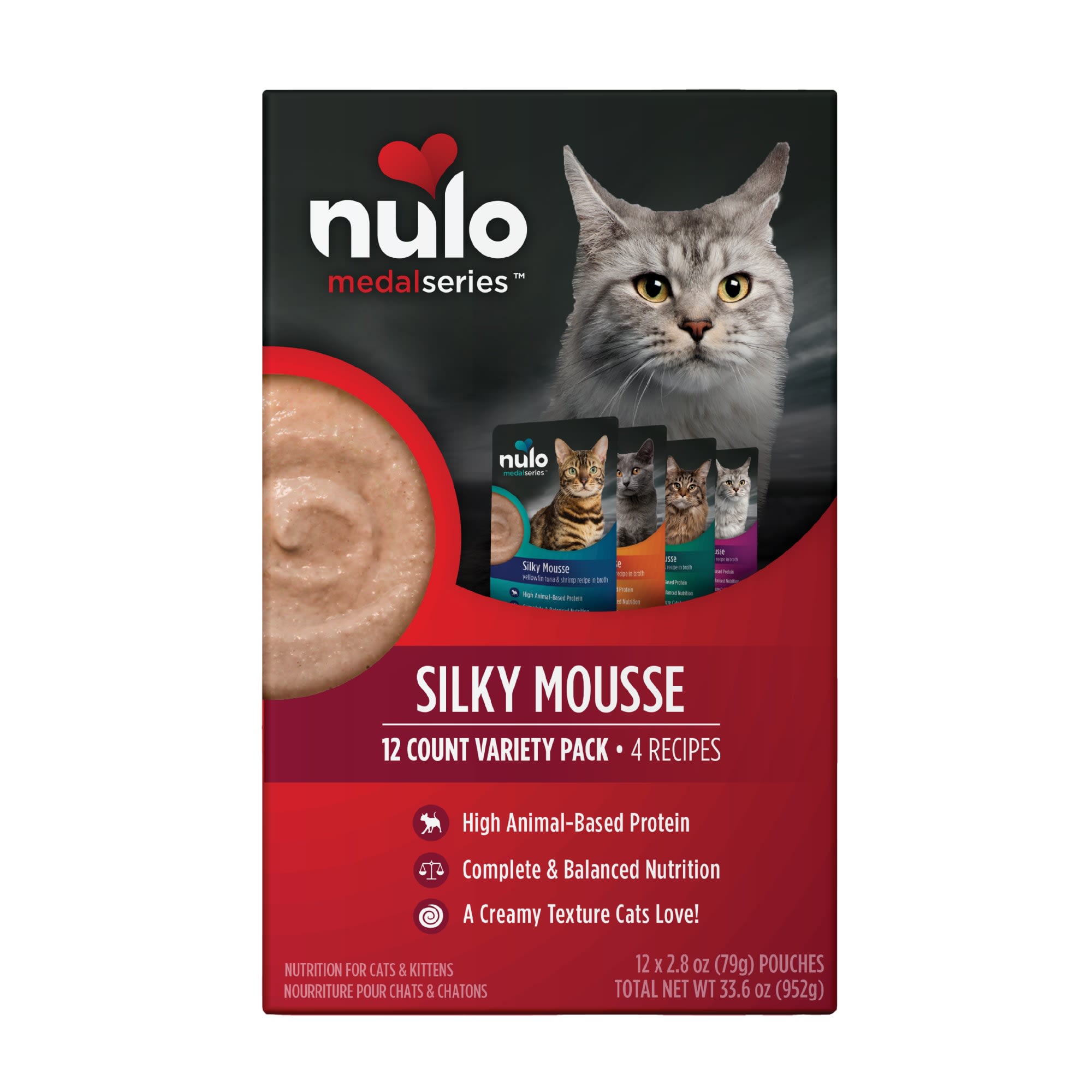 Nulo MedalSeries Silky Mousse Variety Pack Wet Cat Food 2.8 oz