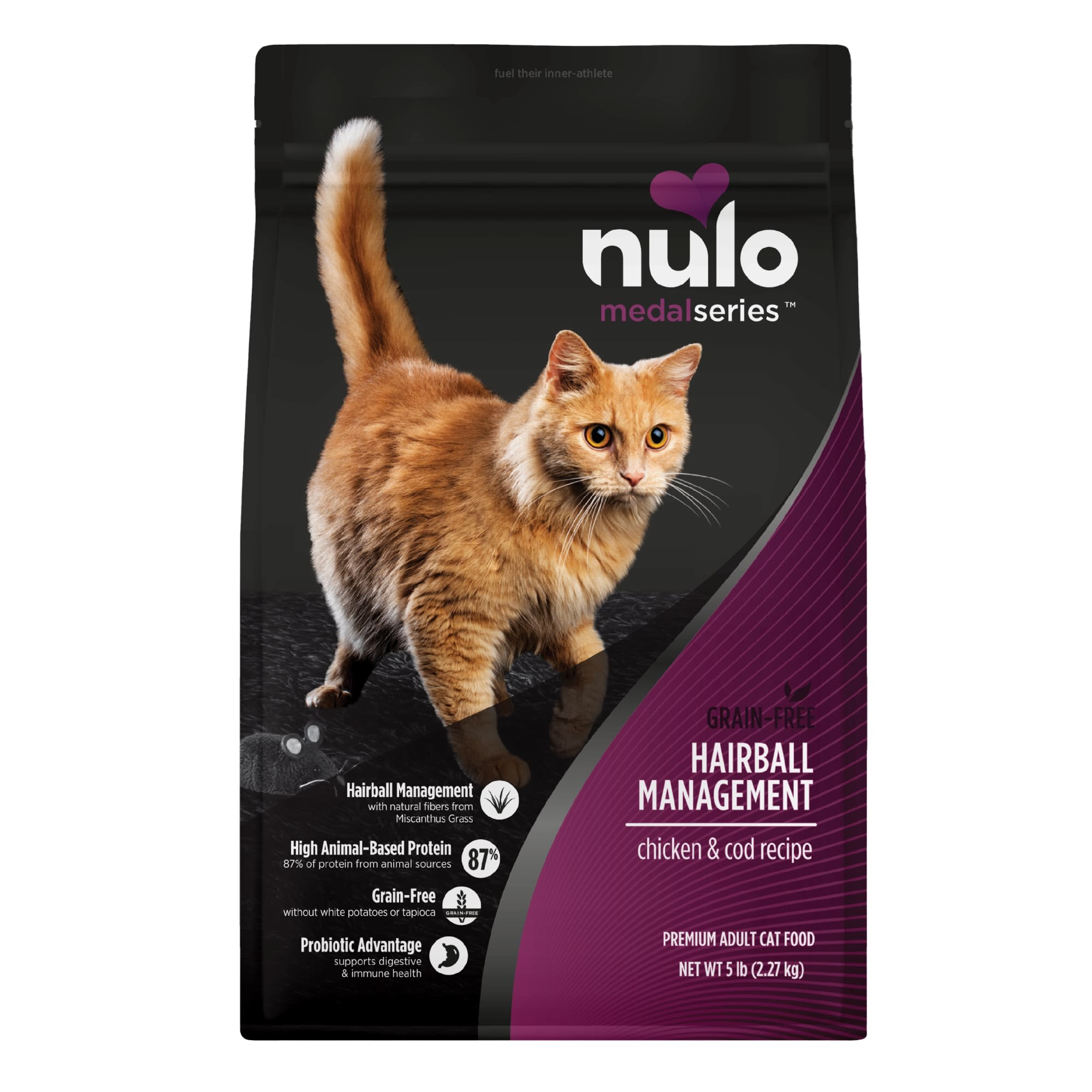 Nulo MedalSeries Grain-Free Chicken & Cod Adult Hairball Management Dry ...