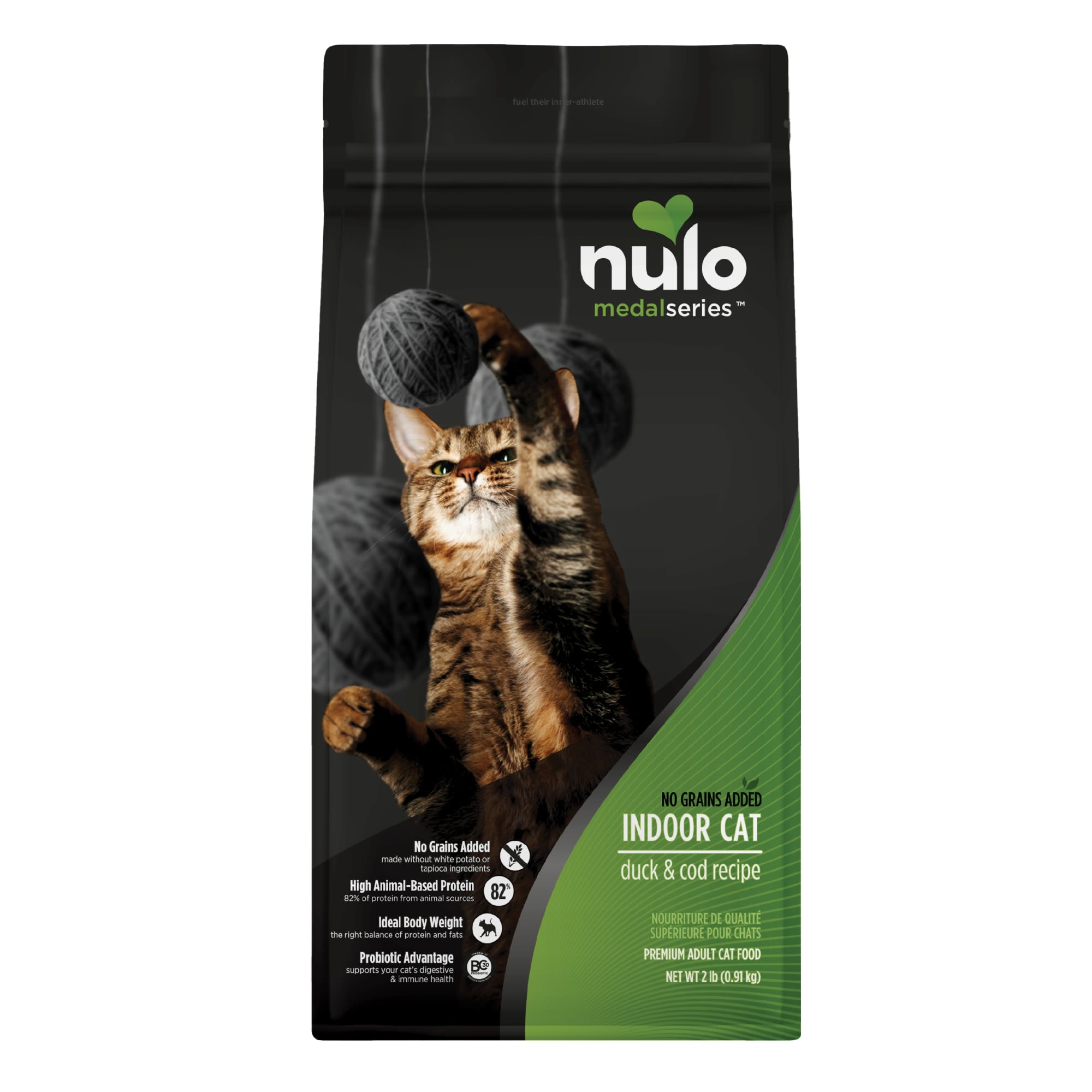 Nulo MedalSeries Grain Free Duck Cod Indoor Dry Cat Food 12