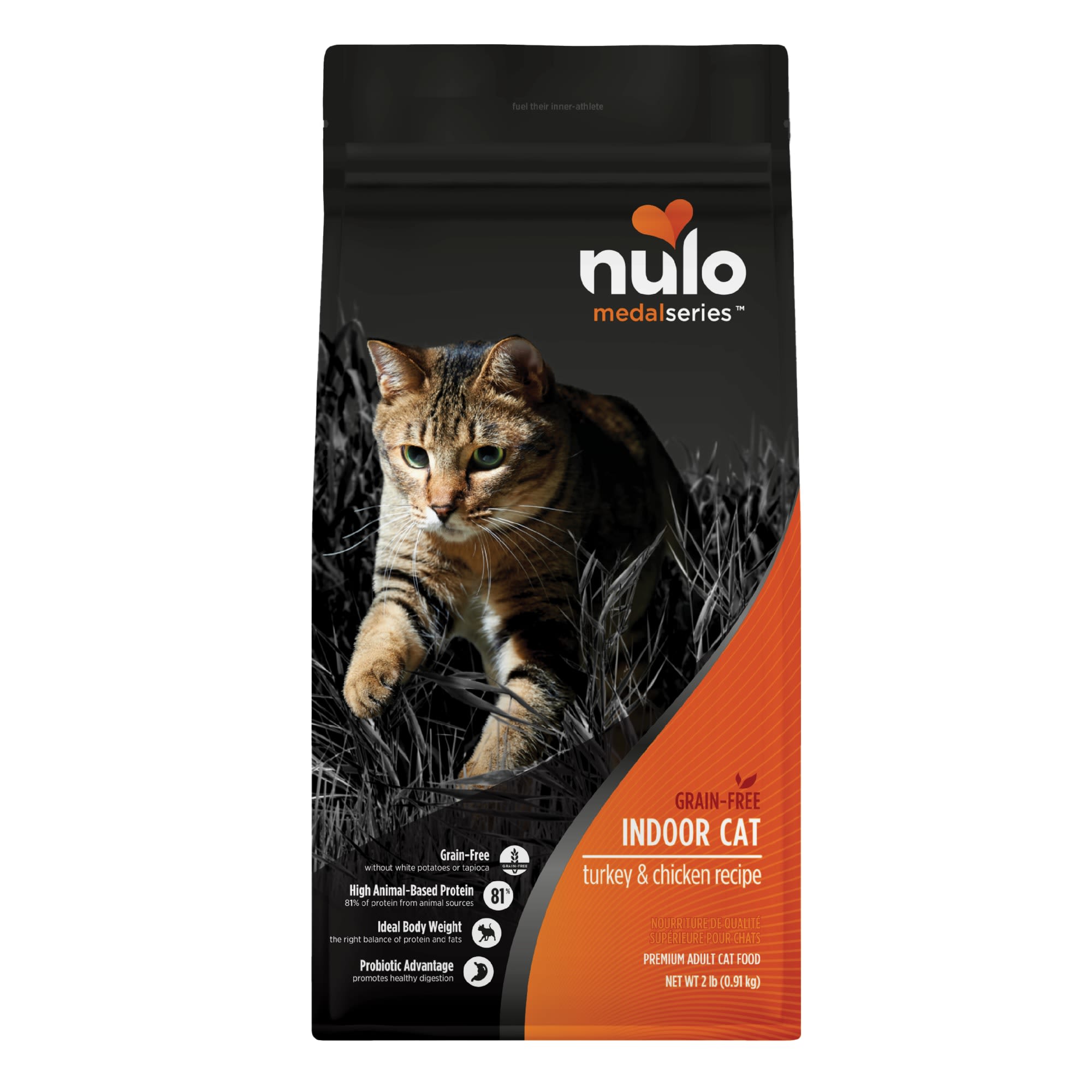 Nulo MedalSeries Grain Free Turkey Chicken Indoor Dry Cat Food 2 lbs