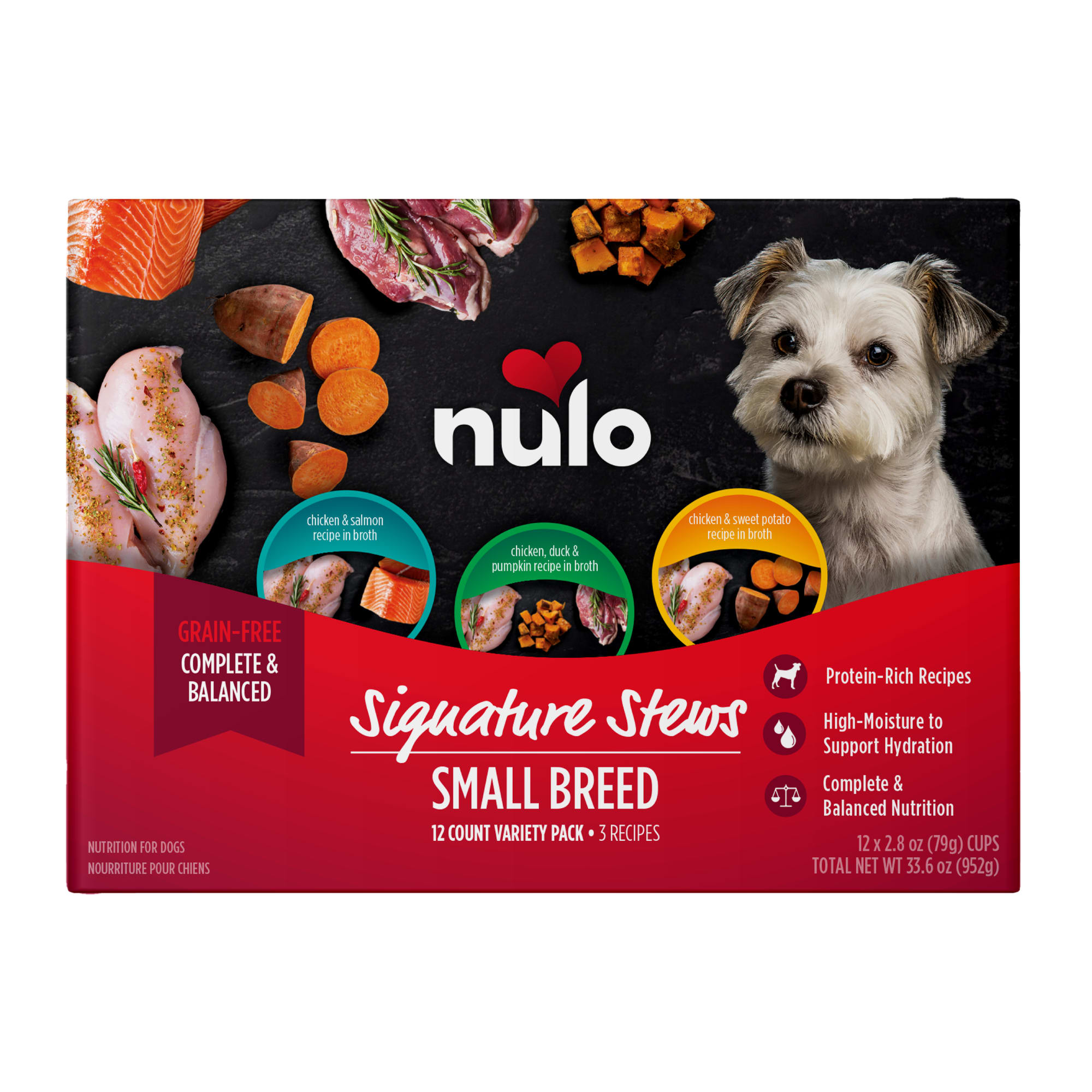 Nulo Signature Stews Variety Pack Small Breed Wet Dog Food 2.8 oz