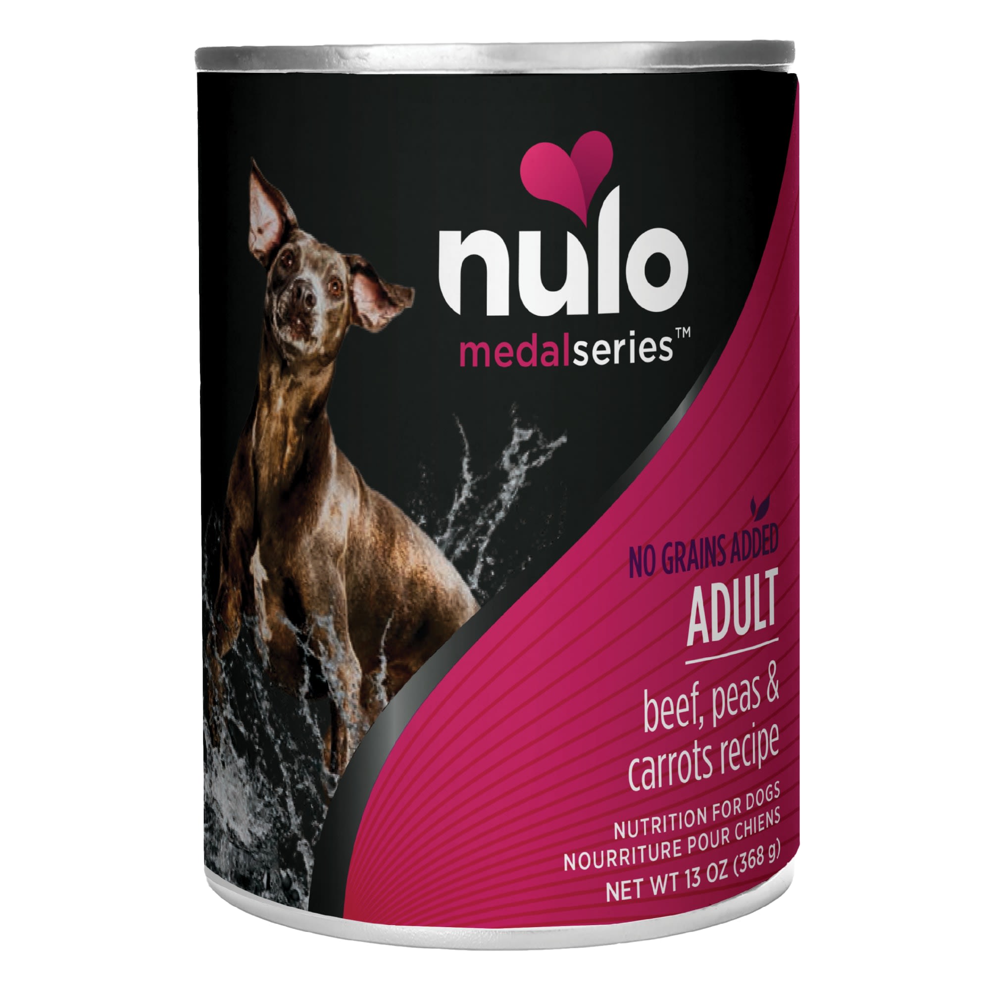 Nulo MedalSeries Grain Free Beef Peas Carrots Wet Dog Food 13 oz. Case of 12