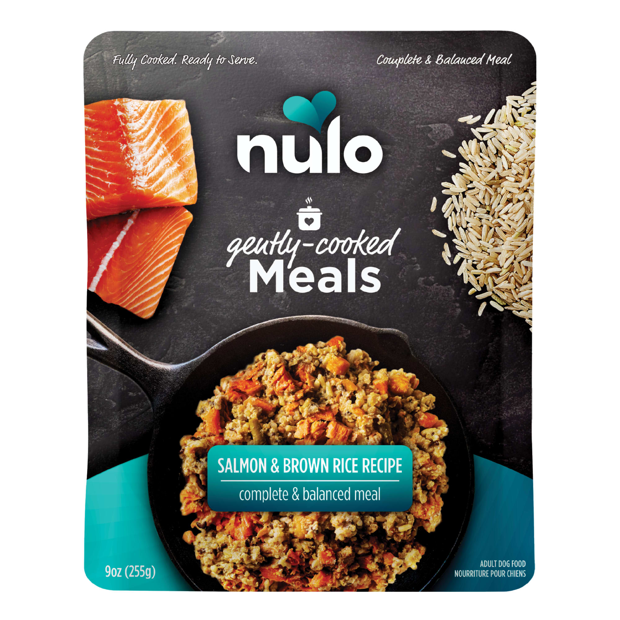 Nulo Gently-Cooked Meal Salmon & Brown Rice Recipe Wet Dog Food, 9 oz.,  Case of 8