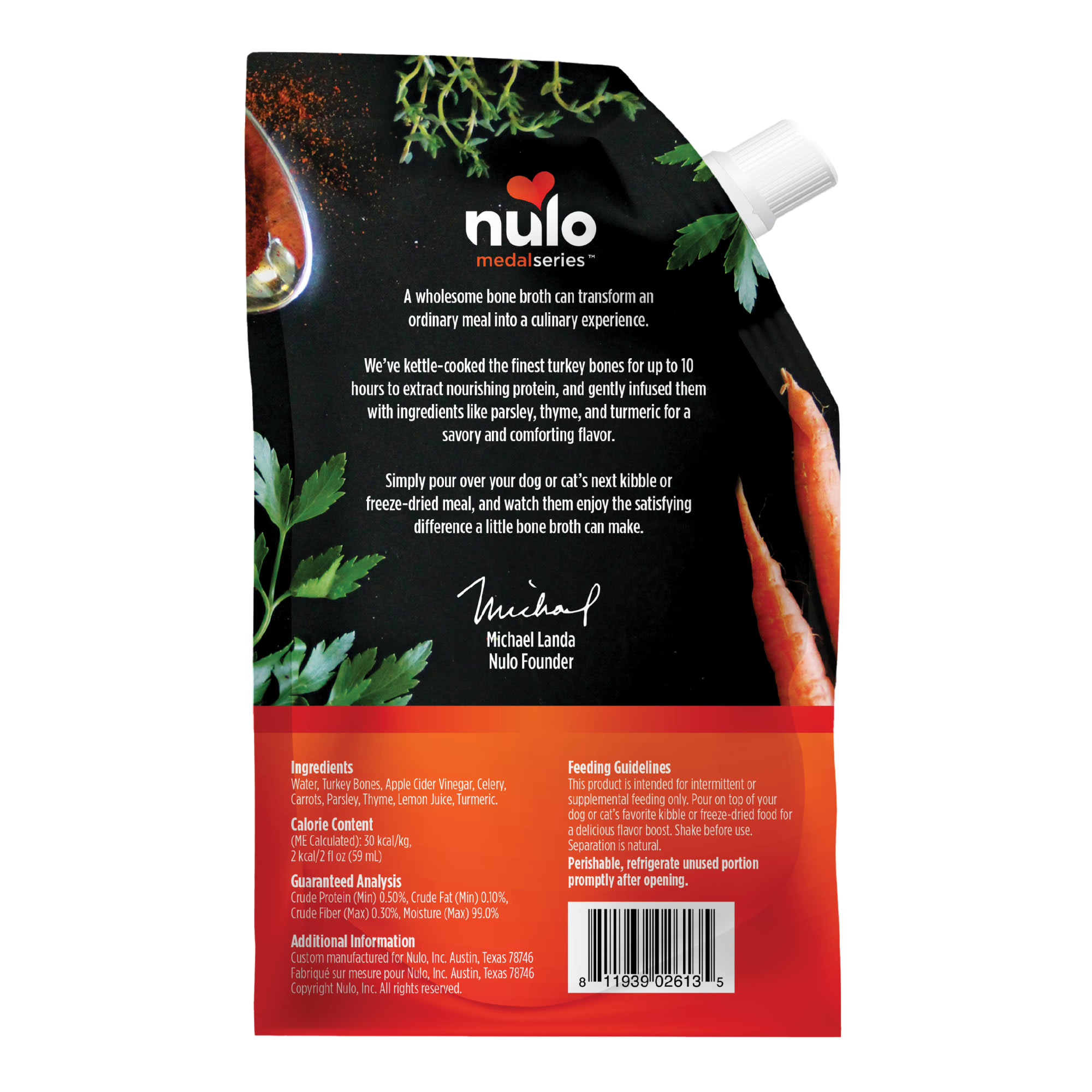 Nulo MedalSeries Bone Broth Turkey Wet Dog Cat Food 20 oz. Petco