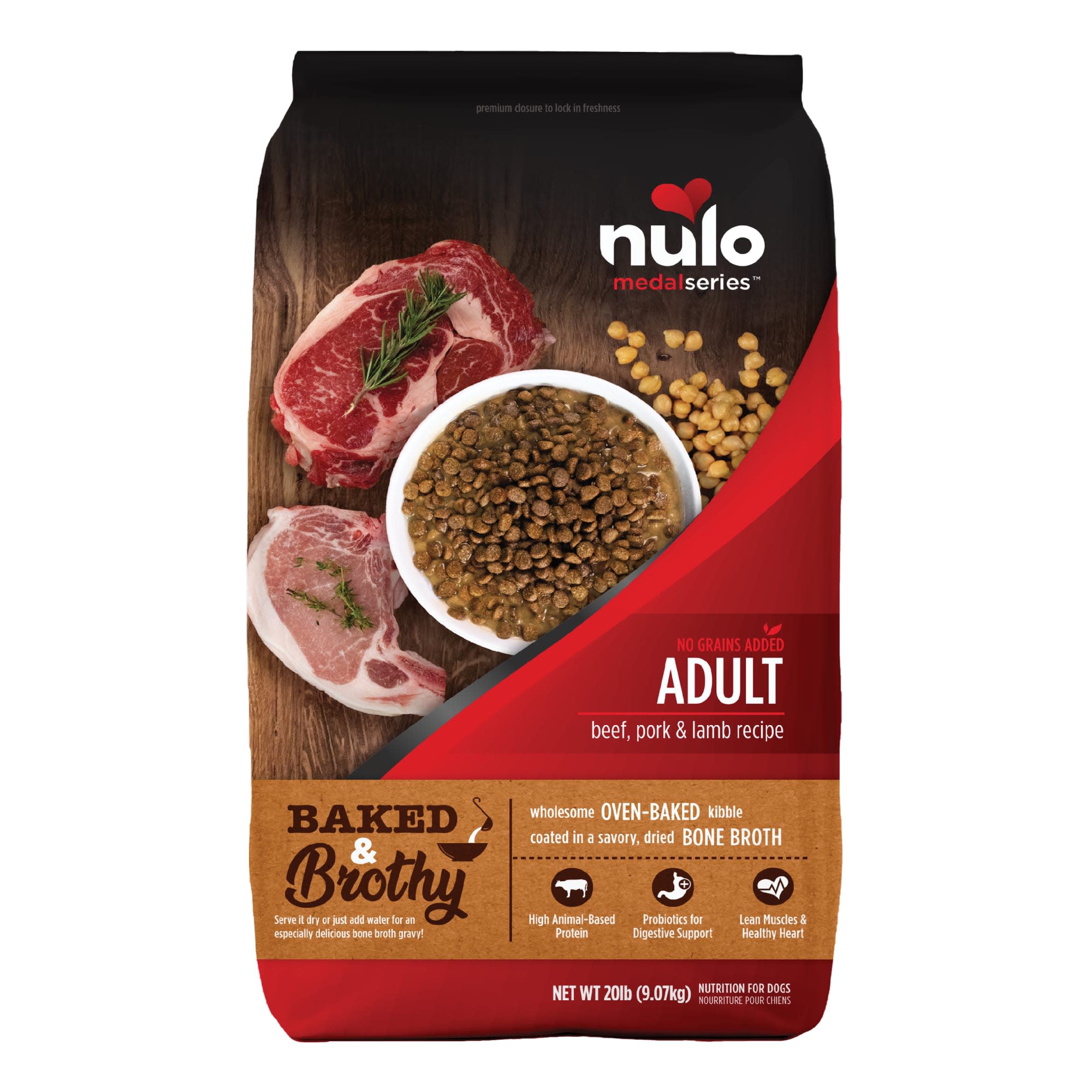 Nulo MedalSeries Baked Brothy Beef Adult Dry Dog Food 20 lbs. Petco