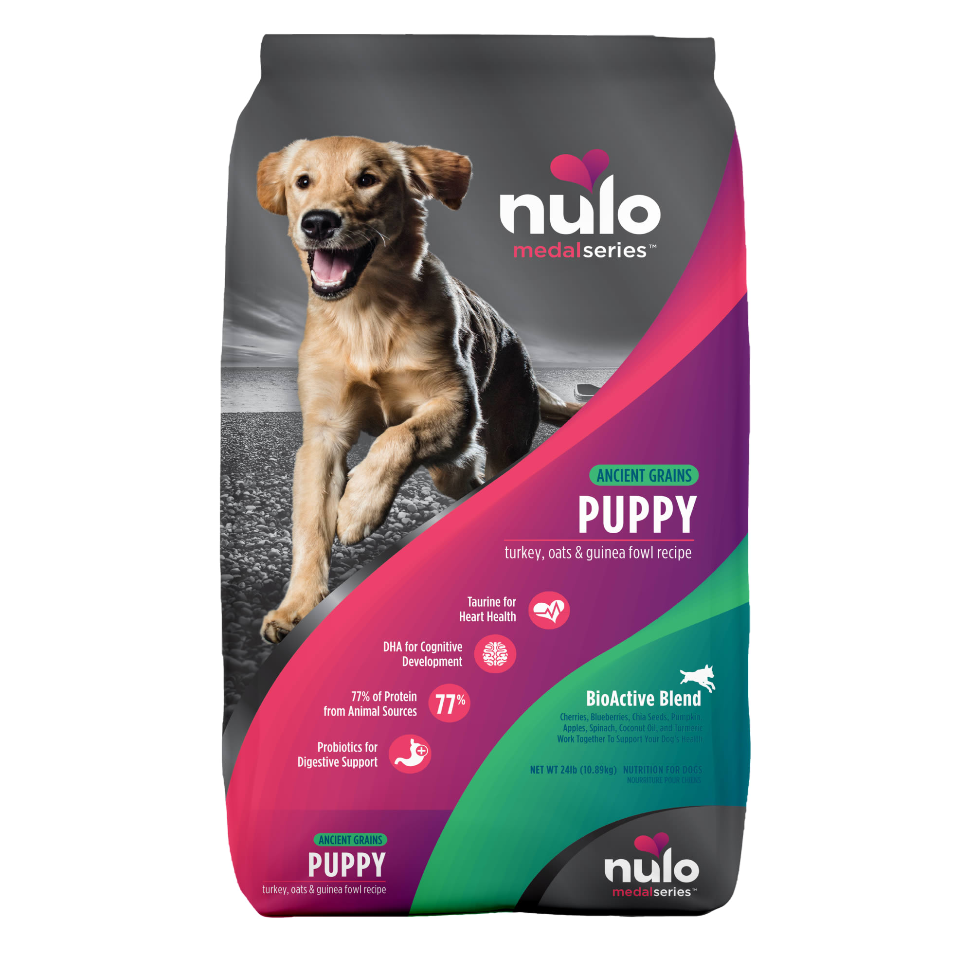 Nulo MedalSeries Turkey Oats Guinea Fowl Puppy Dry Dog Food 4.5 lbs