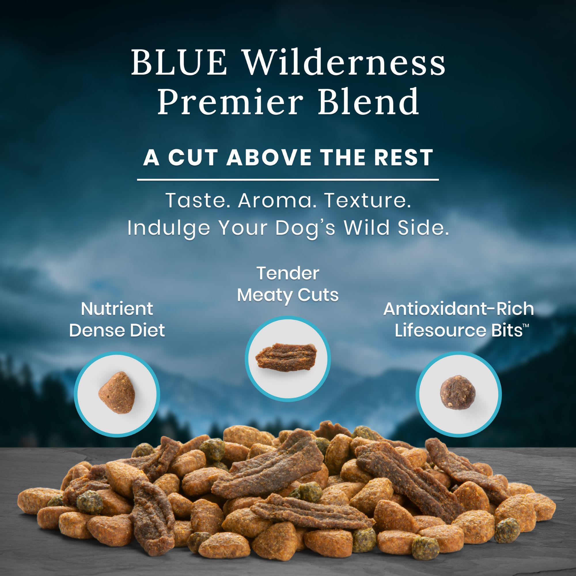 Blue Buffalo Blue Wilderness Premier Blend with Meaty Cuts Adult - Main Image