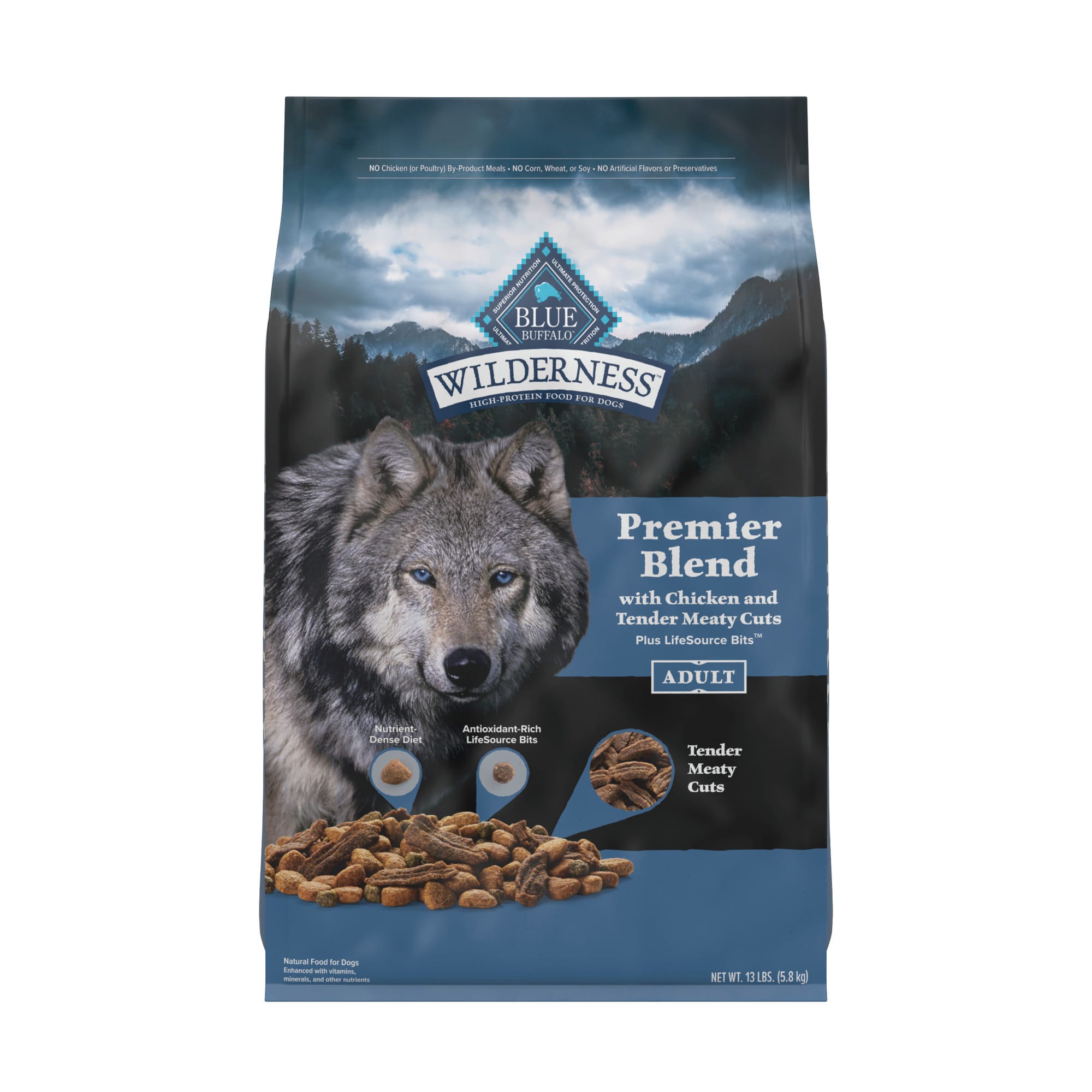 Blue wolf shop dog food