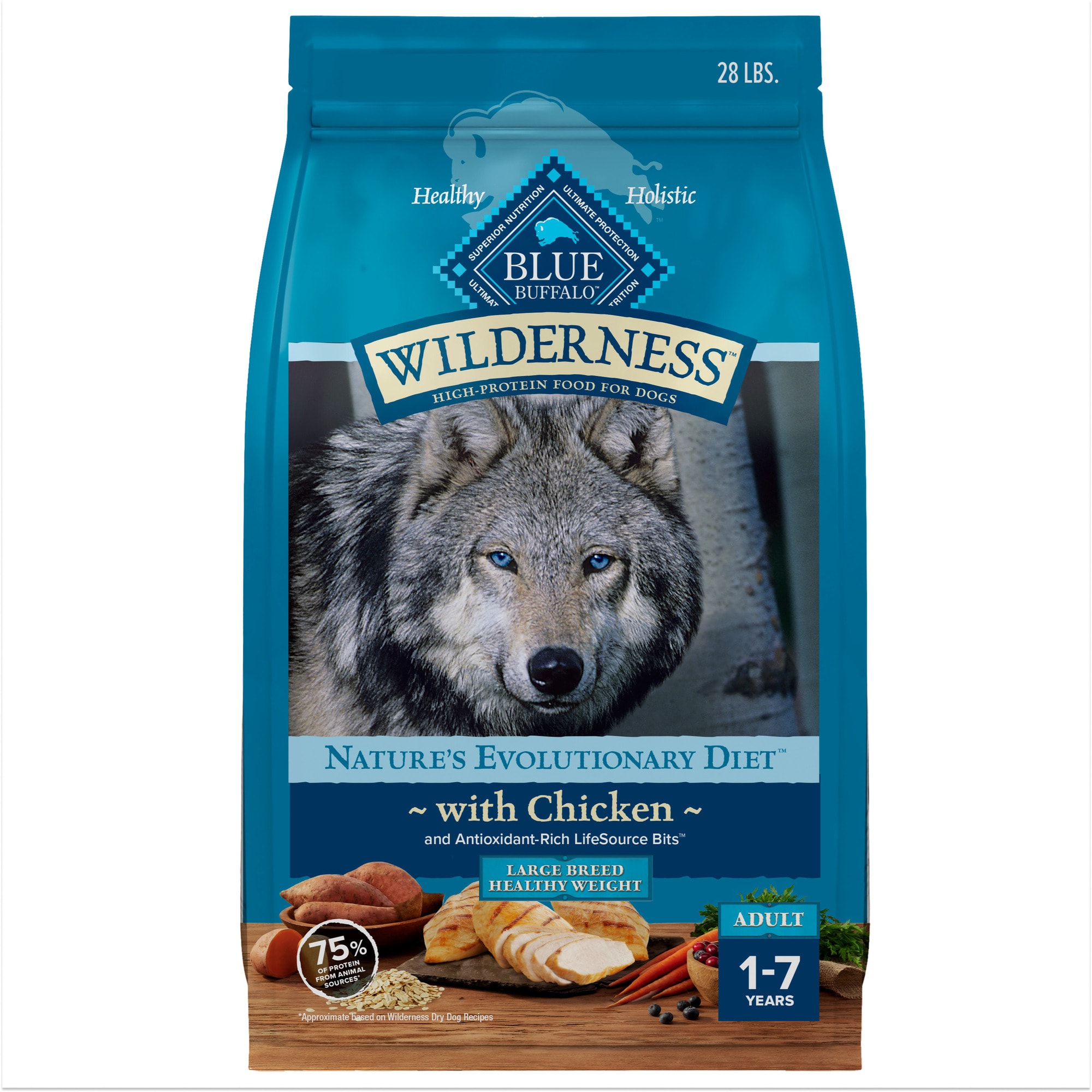 Blue Buffalo Wilderness Salmon Large Breed Dog Food 28 lbs