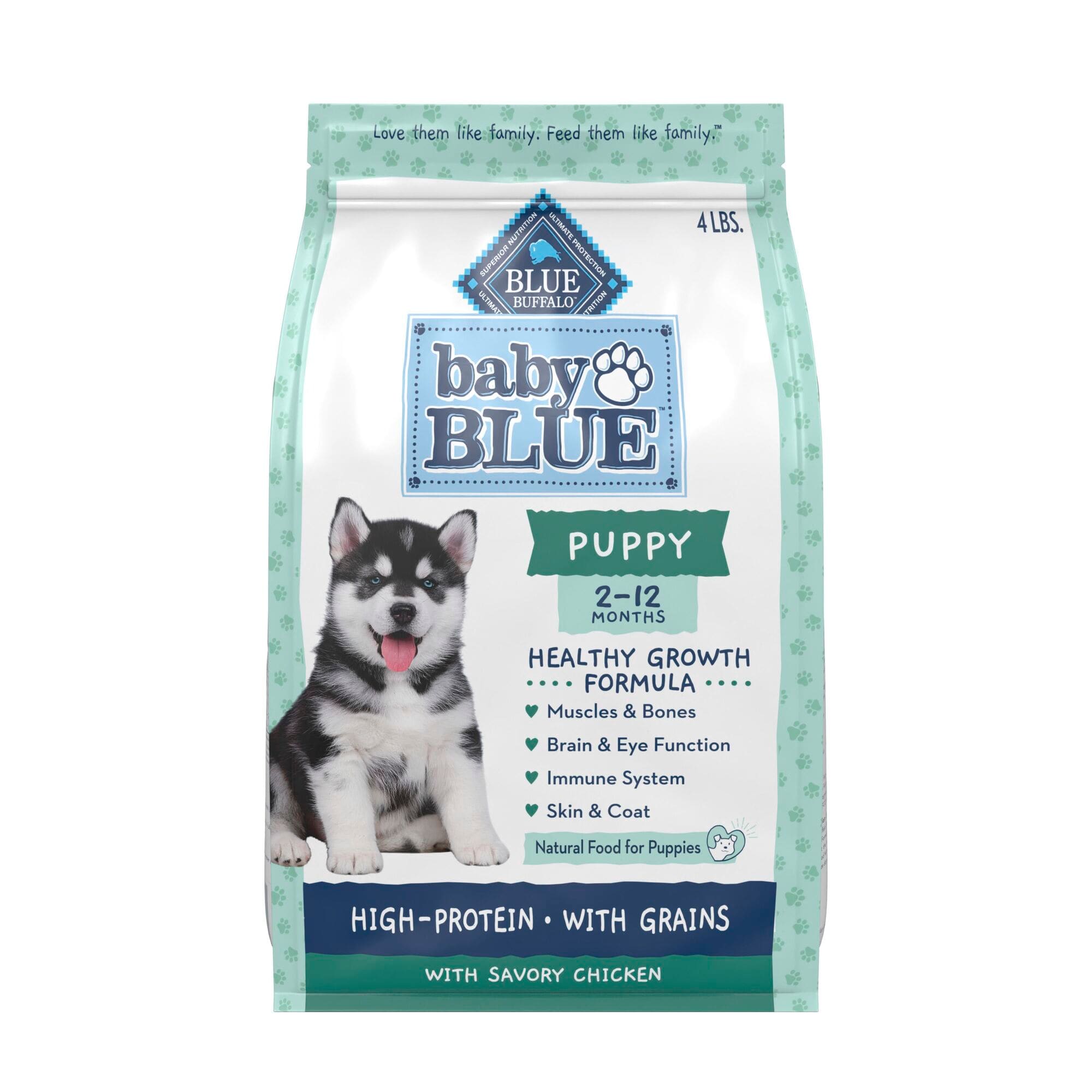 Blue Buffalo Baby Blue Healthy Growth Formula High Protein Natural Puppy Chicken Dry Dog Food 4 lbs