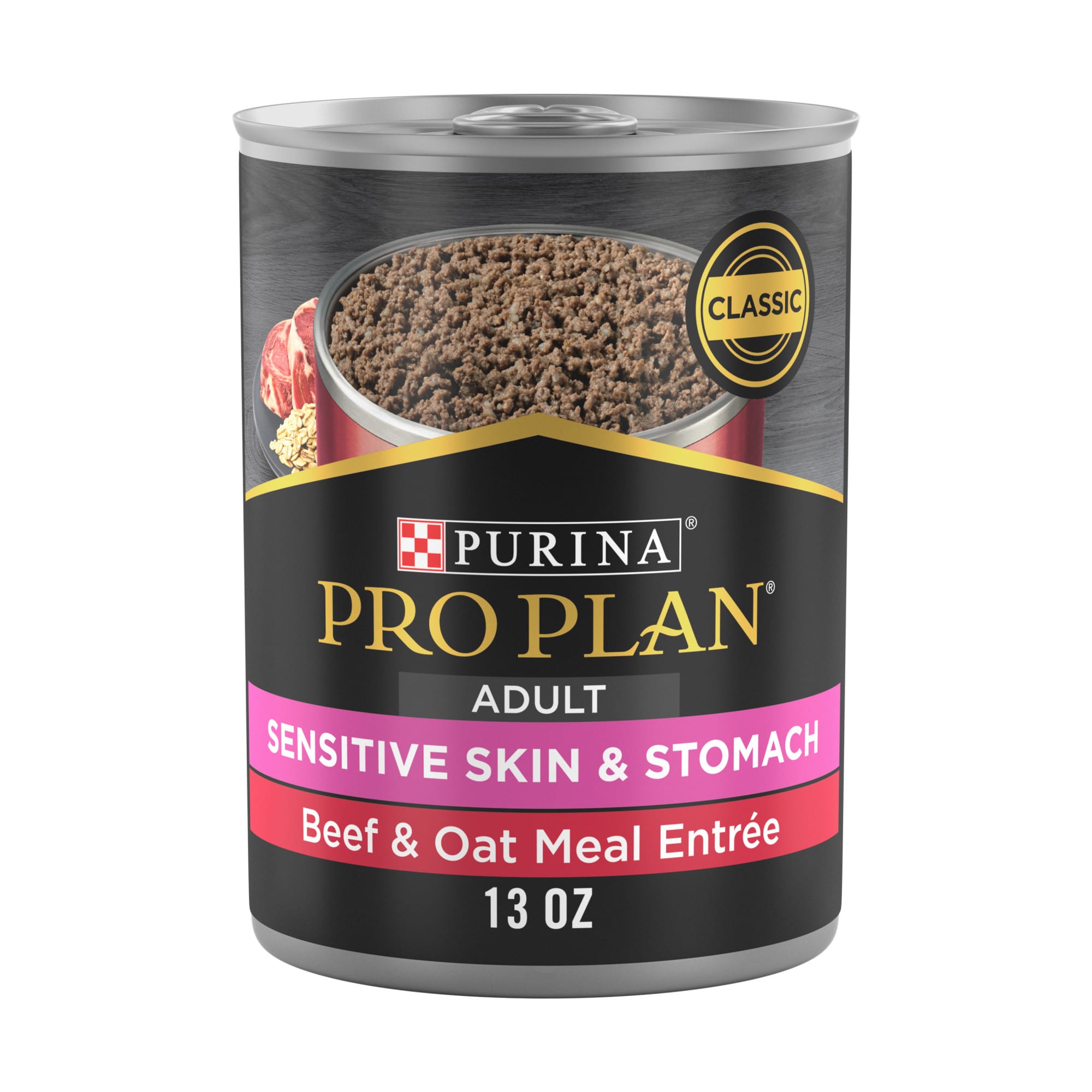 Purina Pro Plan Sensitive Skin and Stomach, Beef and Oat Meal Entree ...