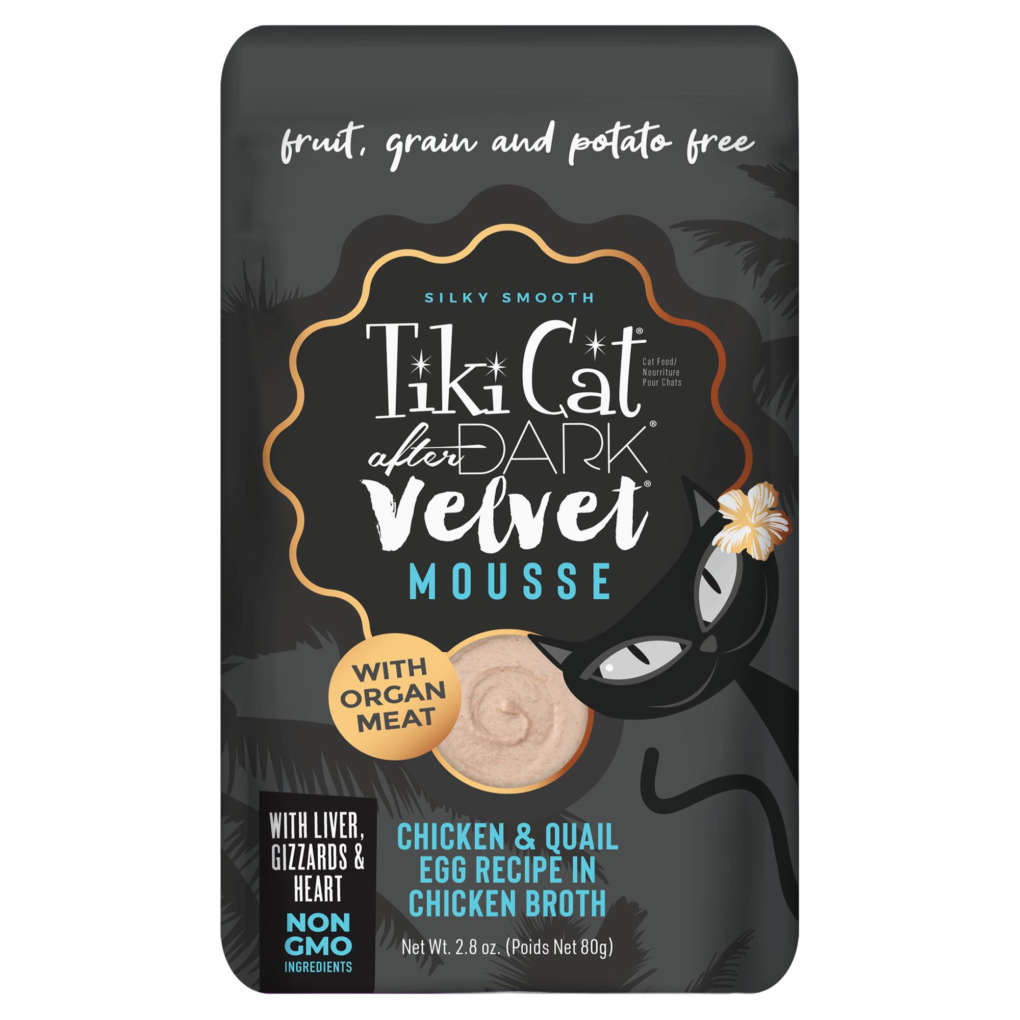 Tiki Cat After Dark Velvet Mousse Chicken & Quail Egg Wet Food for Cats, 2.8 oz., Case of 12 Petco