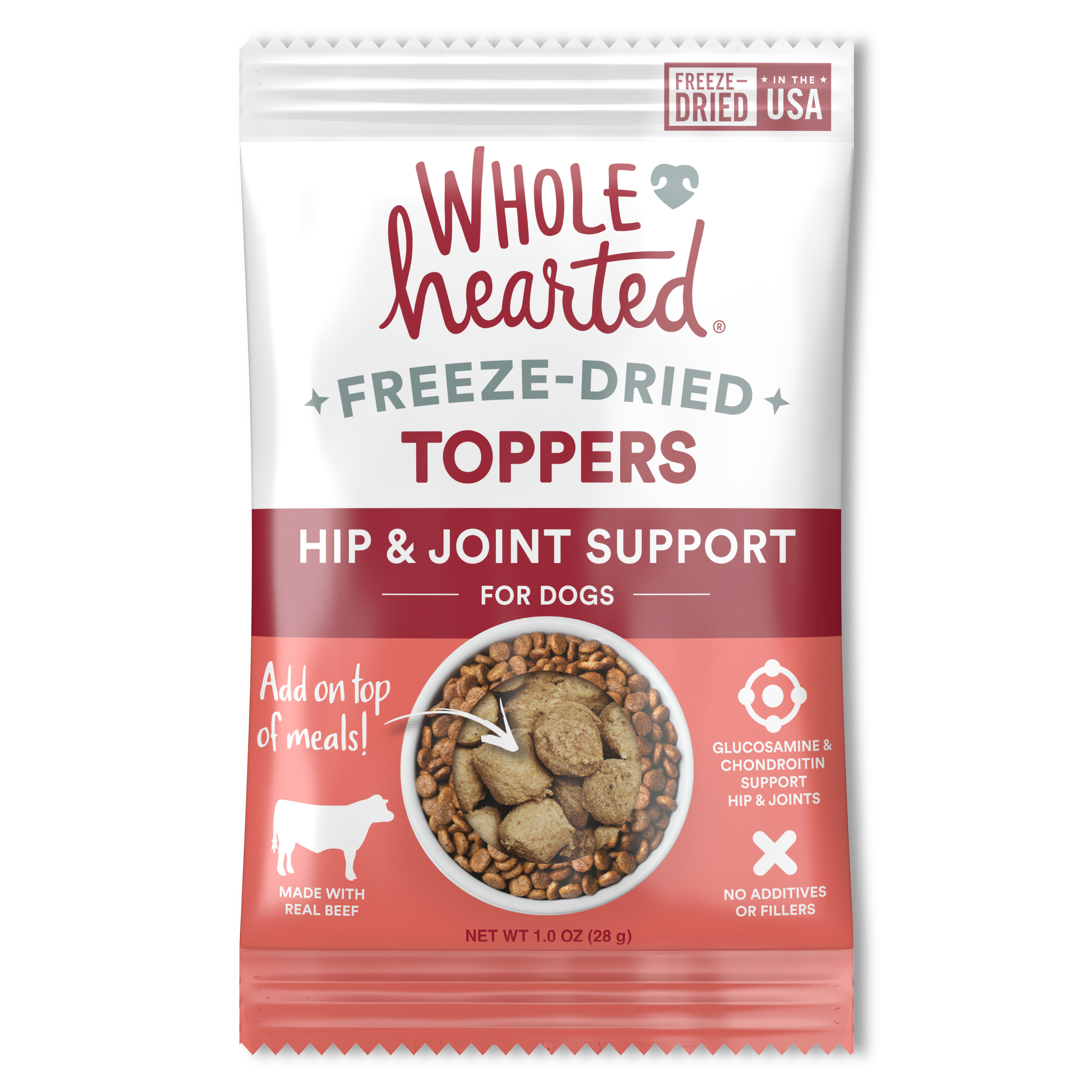 WholeHearted Beef Hip & Joint Freeze-Dried Dog Toppers